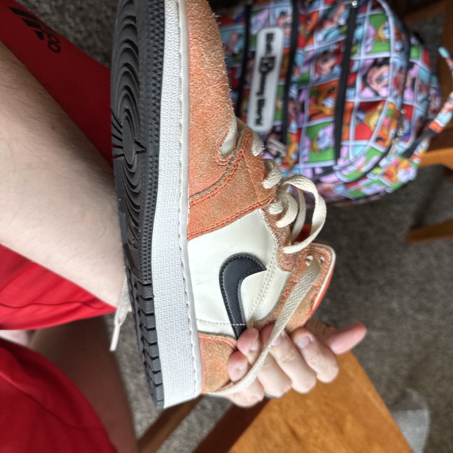 Size 5.5 (GS) - Jordan 1 SE Mid Orange Suede NBS015