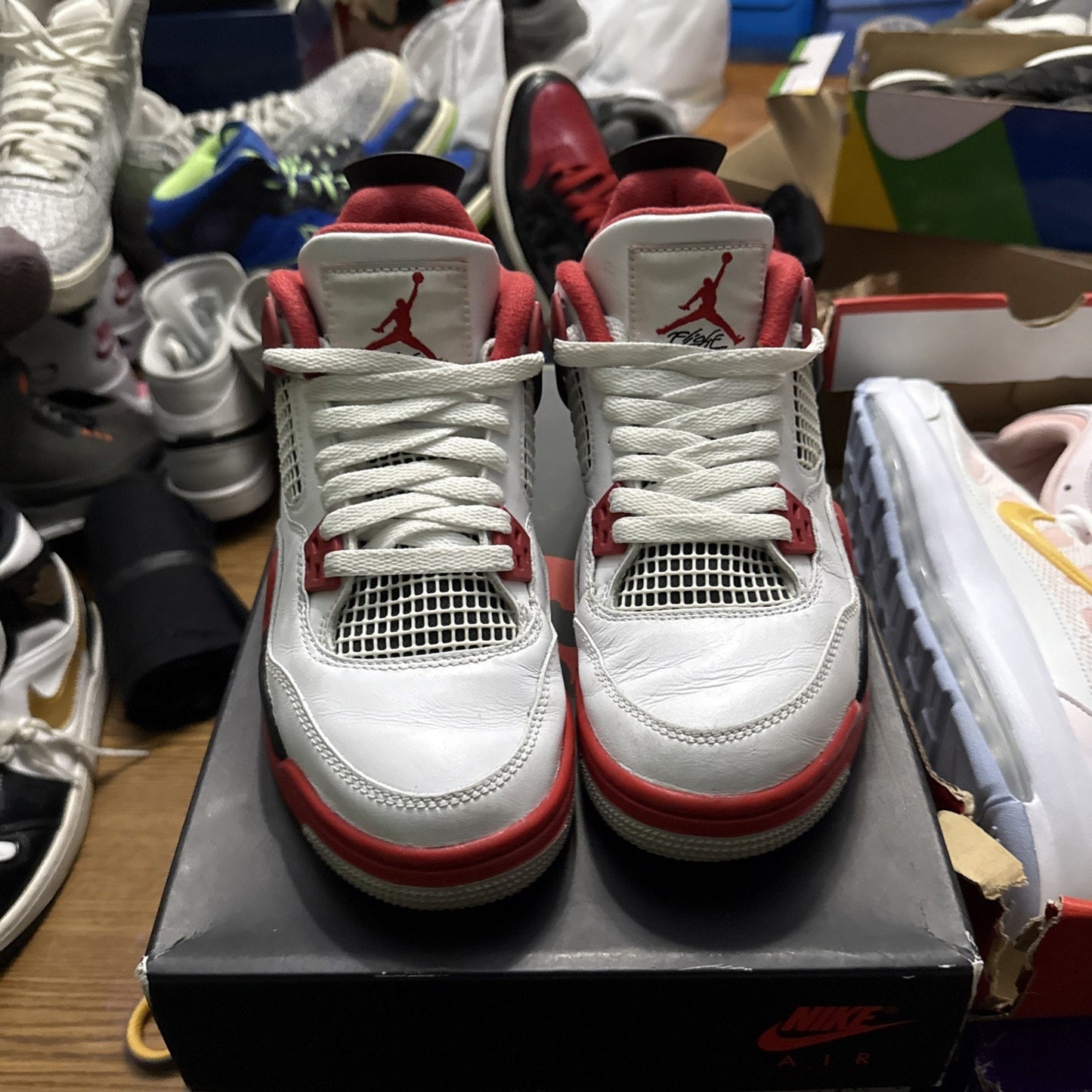 GS Size 6Y - Nike Air Jordan 4 Retro Fire Red Black 2020 (408452-160) BS498