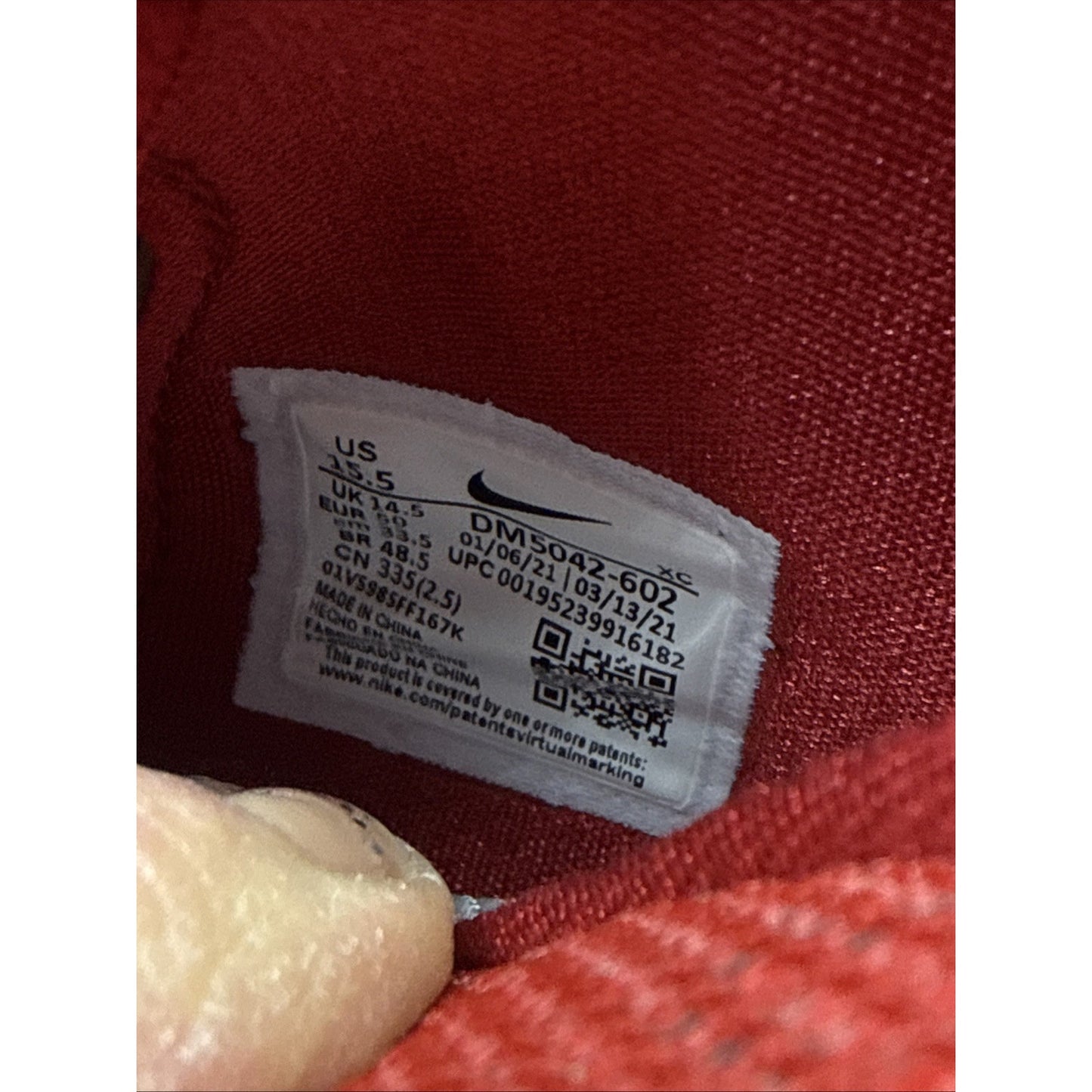 Size 15.5 - Nike Kyrie 7 TB Tough Red