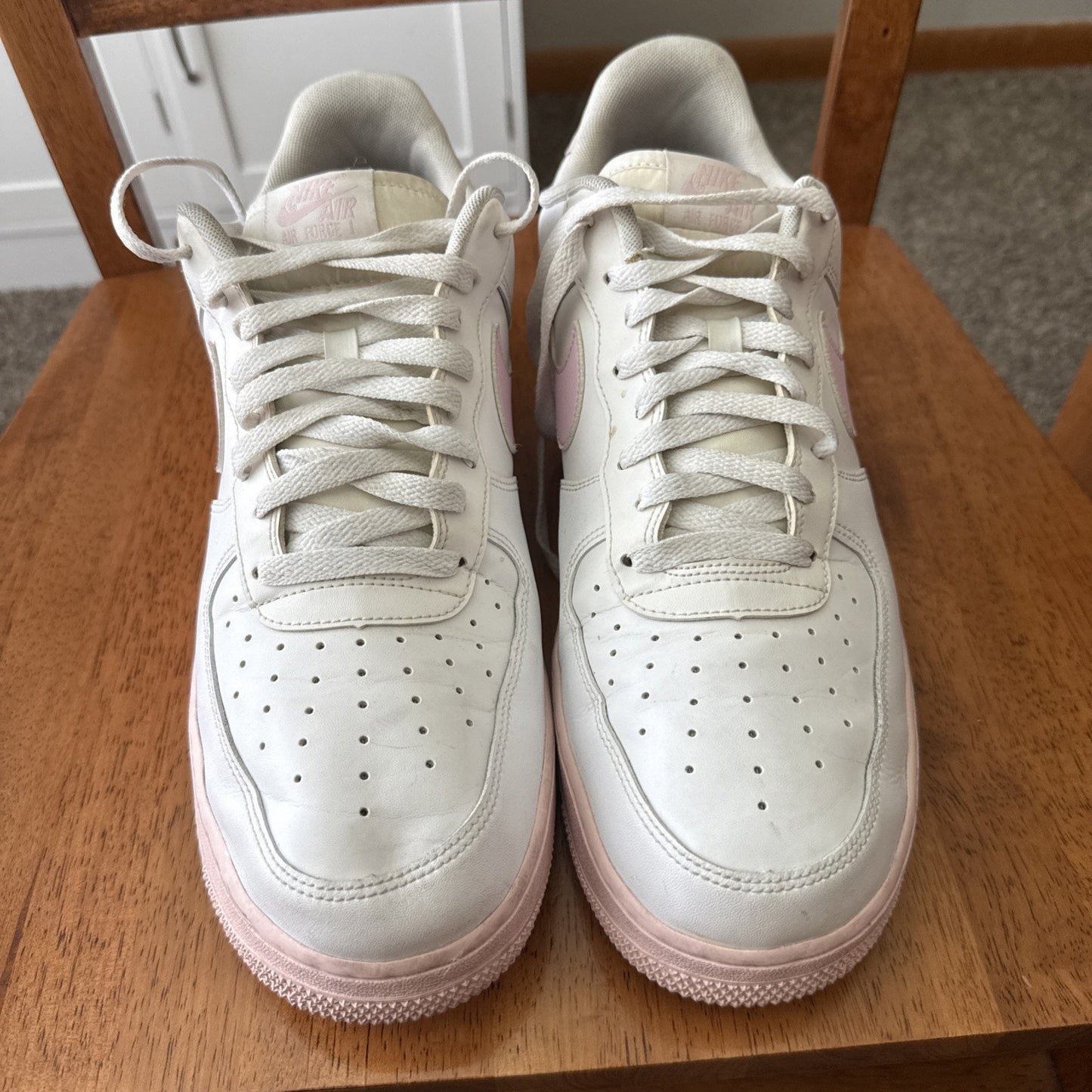 Size 13 - Nike Air Force 1 '07 Low White Pink Sole NBS032
