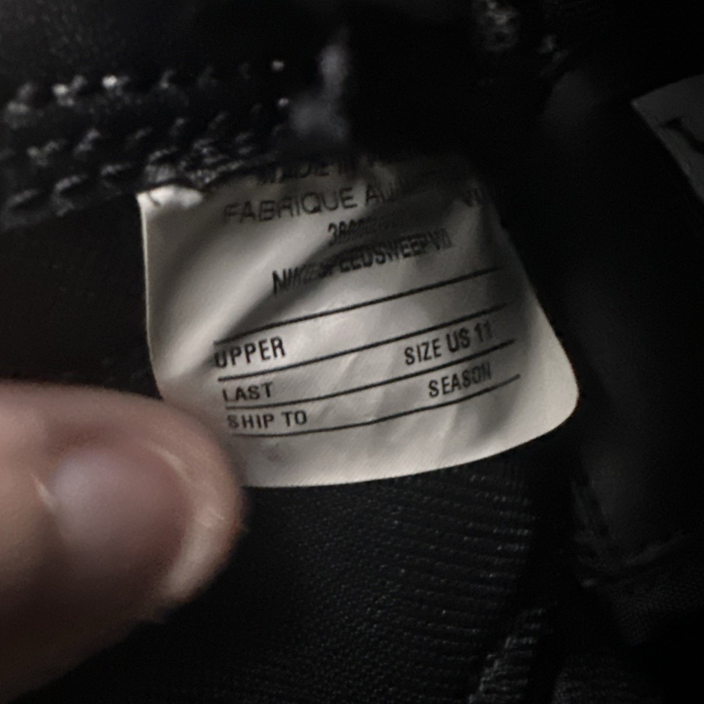 Size 11 Nike Speedsweep VII Wrestling Shoes Sample Tagged