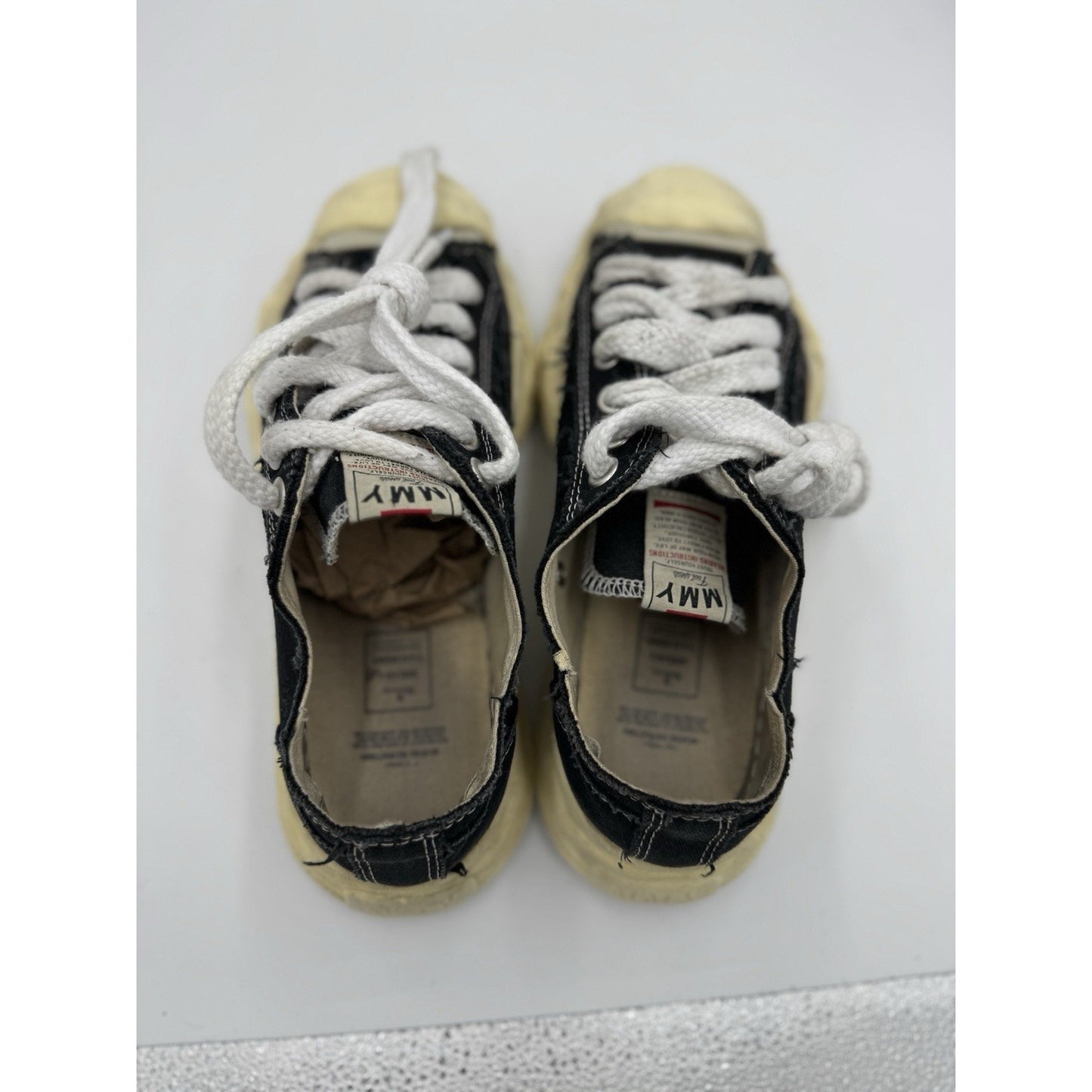 Maison Mihara Yasuhiro Hank OG Sole Canvas Sneakers Black/White, Size 42mm
