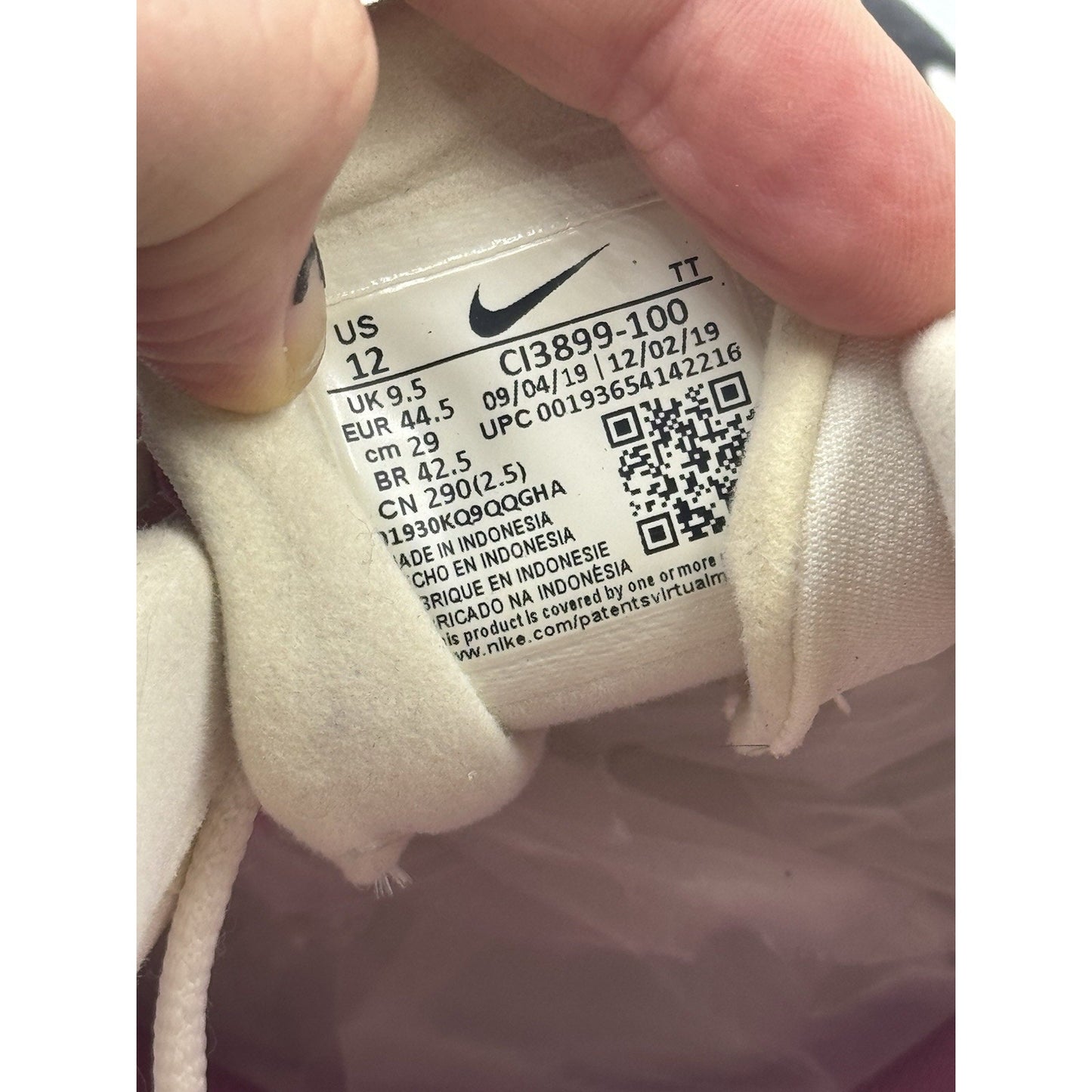 Size 12 - Nike Air Max 270 React White Fuchsia Blue W