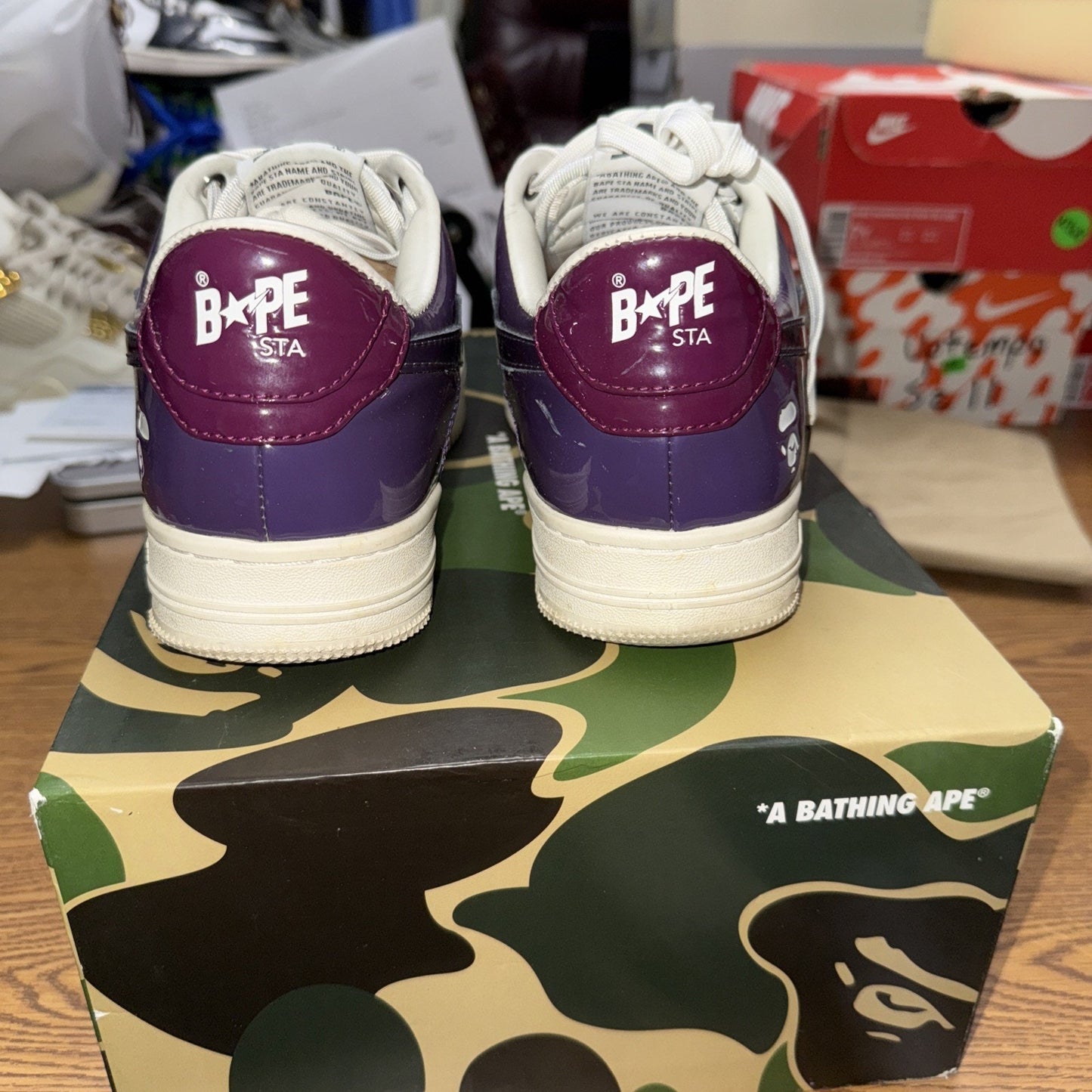 Size 7 Bape Bapesta Low Color Combo Purple Combo 10