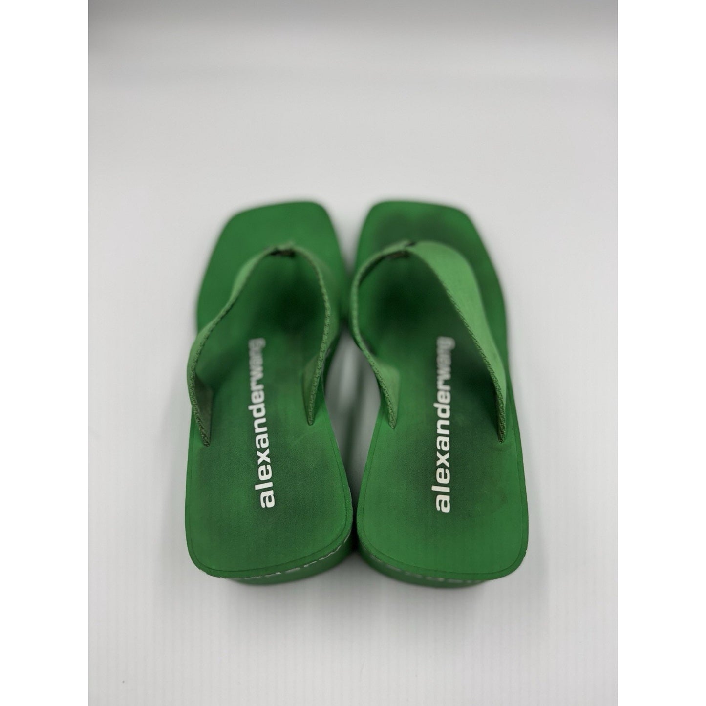 Size 7.5 W EU 37 Alexander Wang Green Wedge Designer Sandal NBS345
