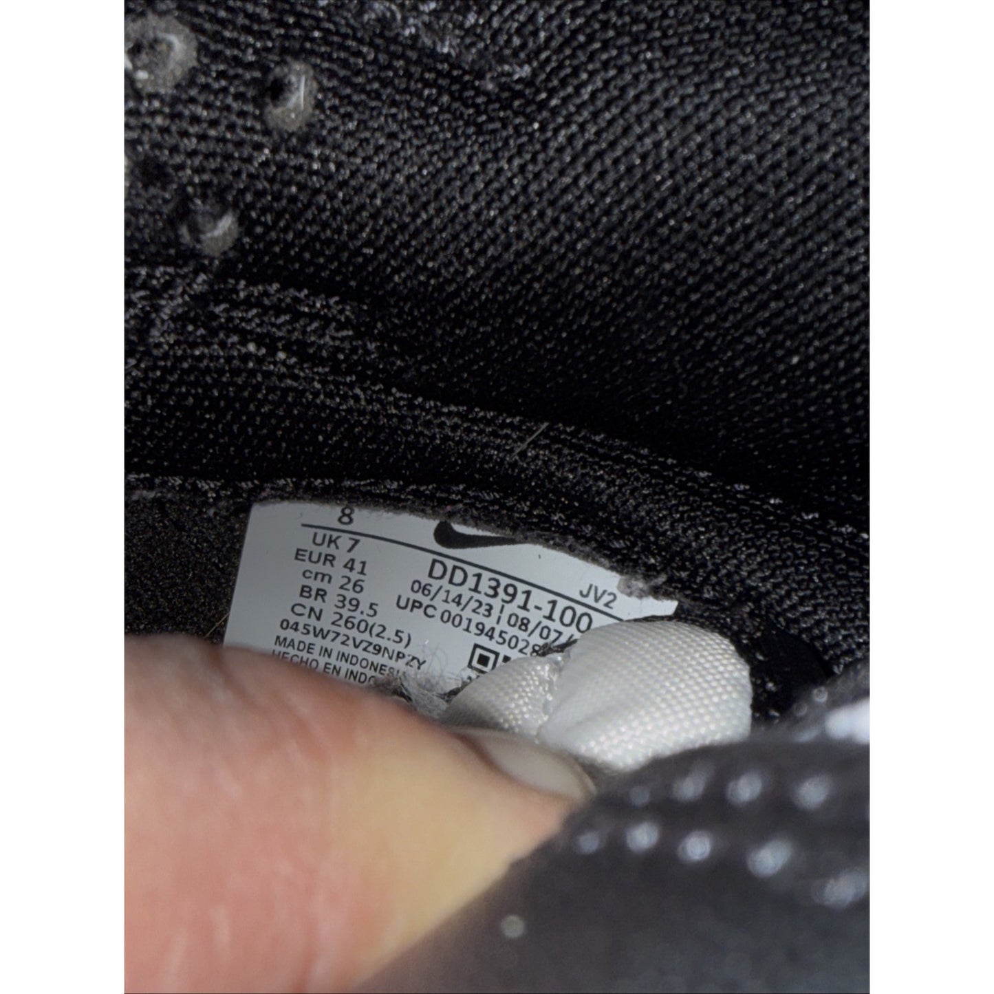 Size 8 - Nike Dunk Low Black White Panda