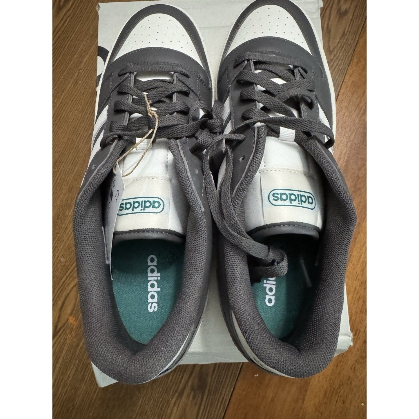 Size 12 Adidas Break Start Charcoal Cloud White Active Green BS282