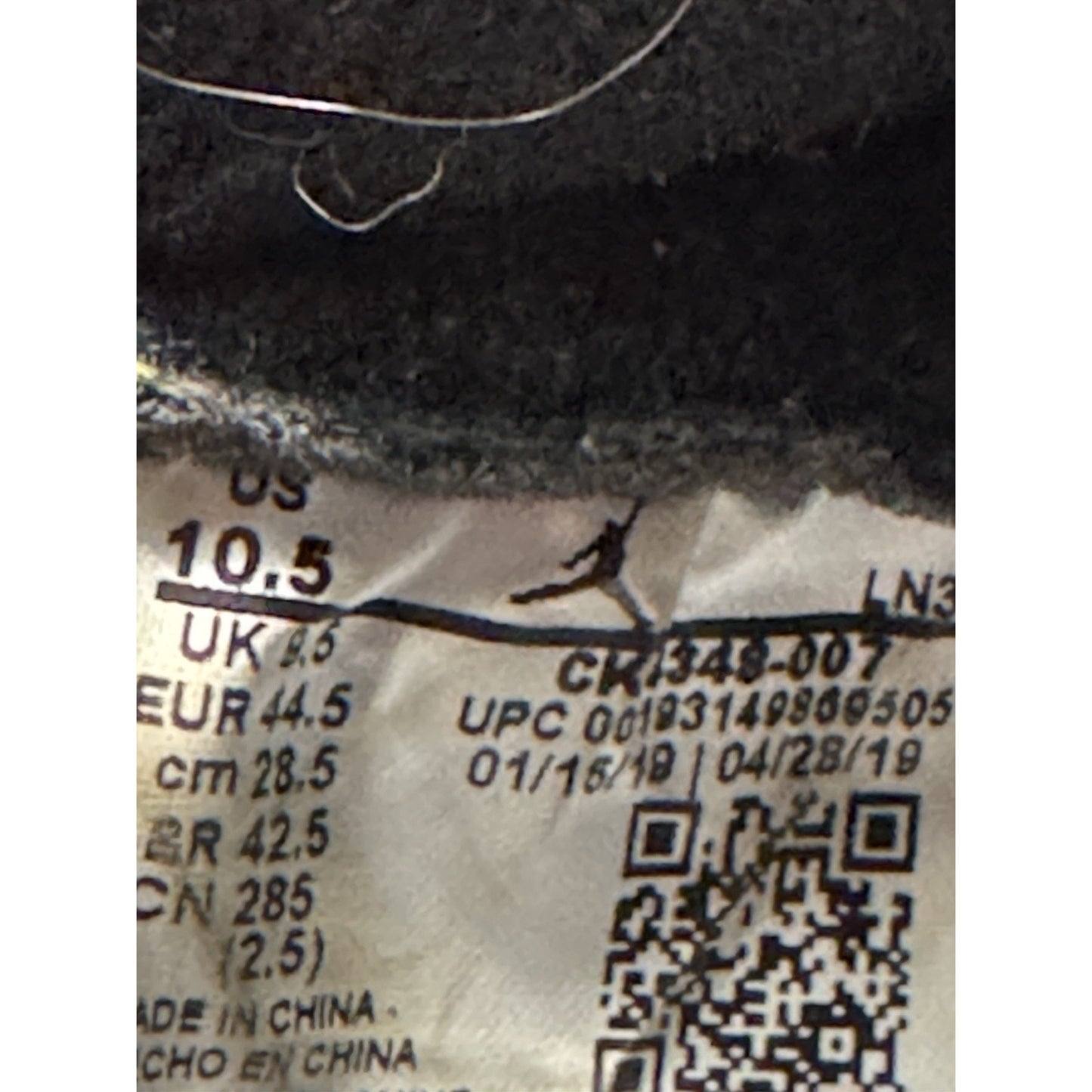 Size 10.5 - Jordan 3 Retro Tinker SP Black Cement 2019