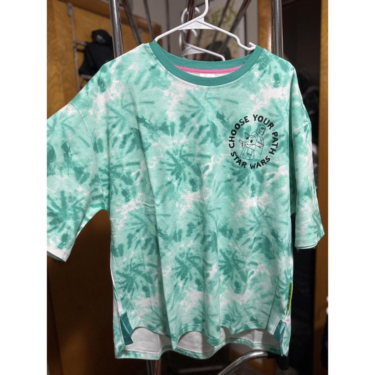 New DISNEY Star Wars Mandalorian Grogu Shirt 'Choose Your Path' Tie Dye