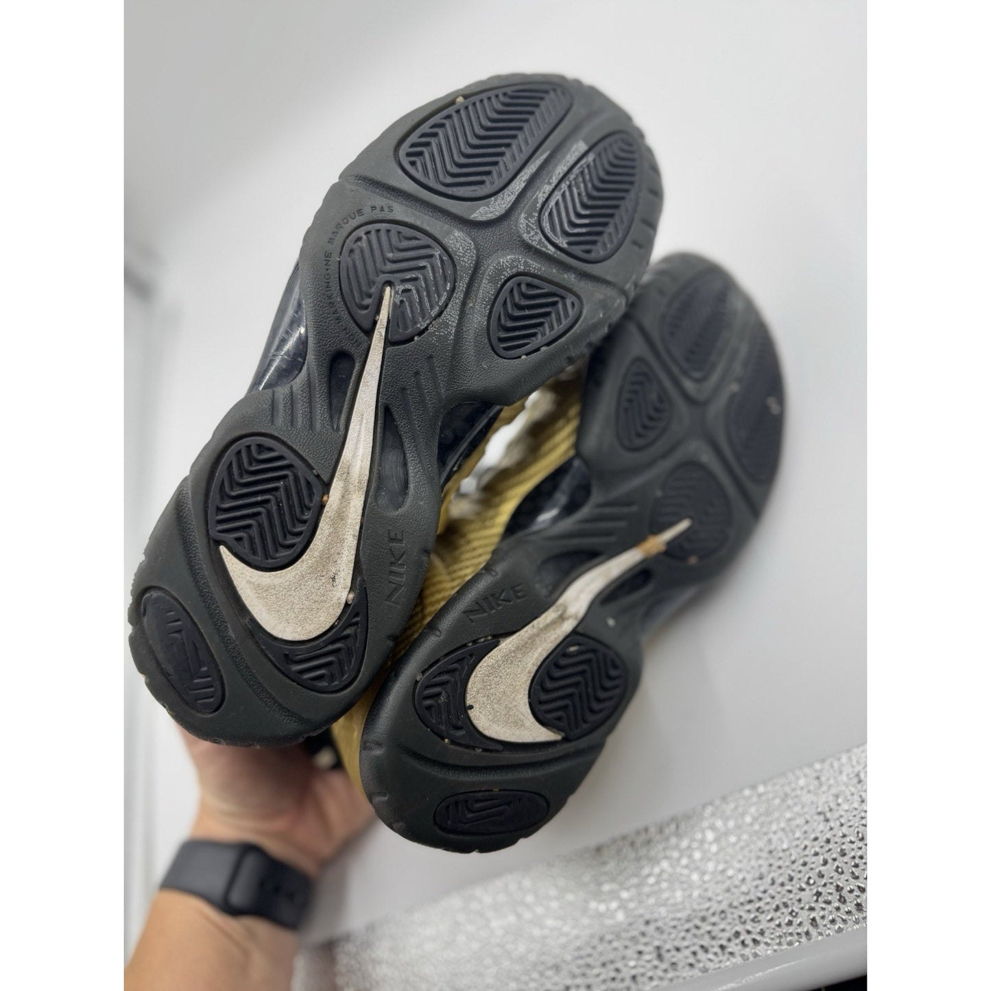 Size 5.5 (GS) - Nike Little Posite Pro Mid Metallic Gold Very Rare