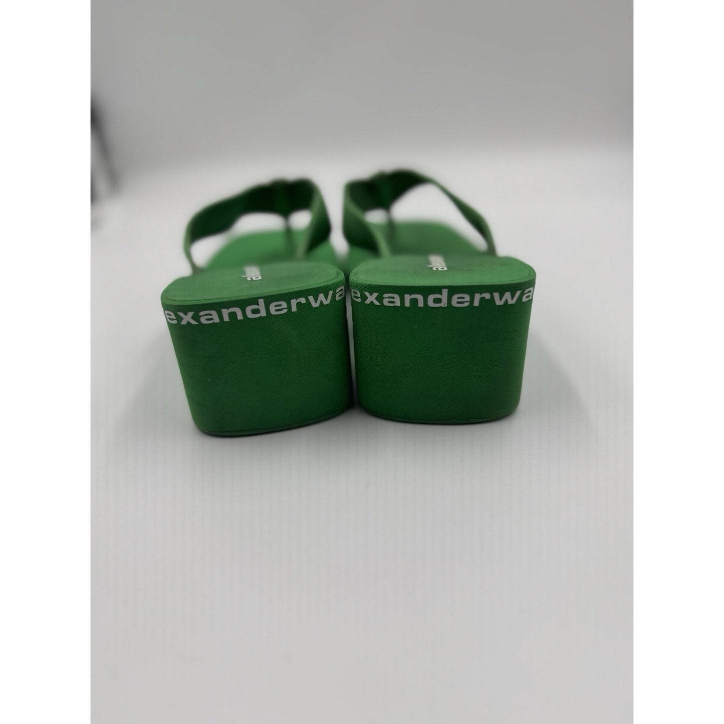 Size 7.5 W EU 37 Alexander Wang Green Wedge Designer Sandal NBS345