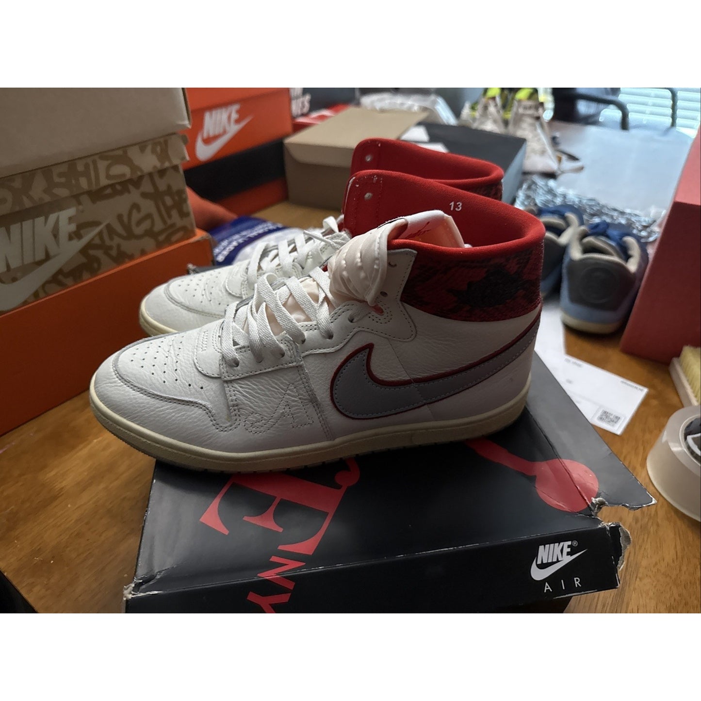 Size 13 - Awake NY x Jordan Air Ship PE SP University Red