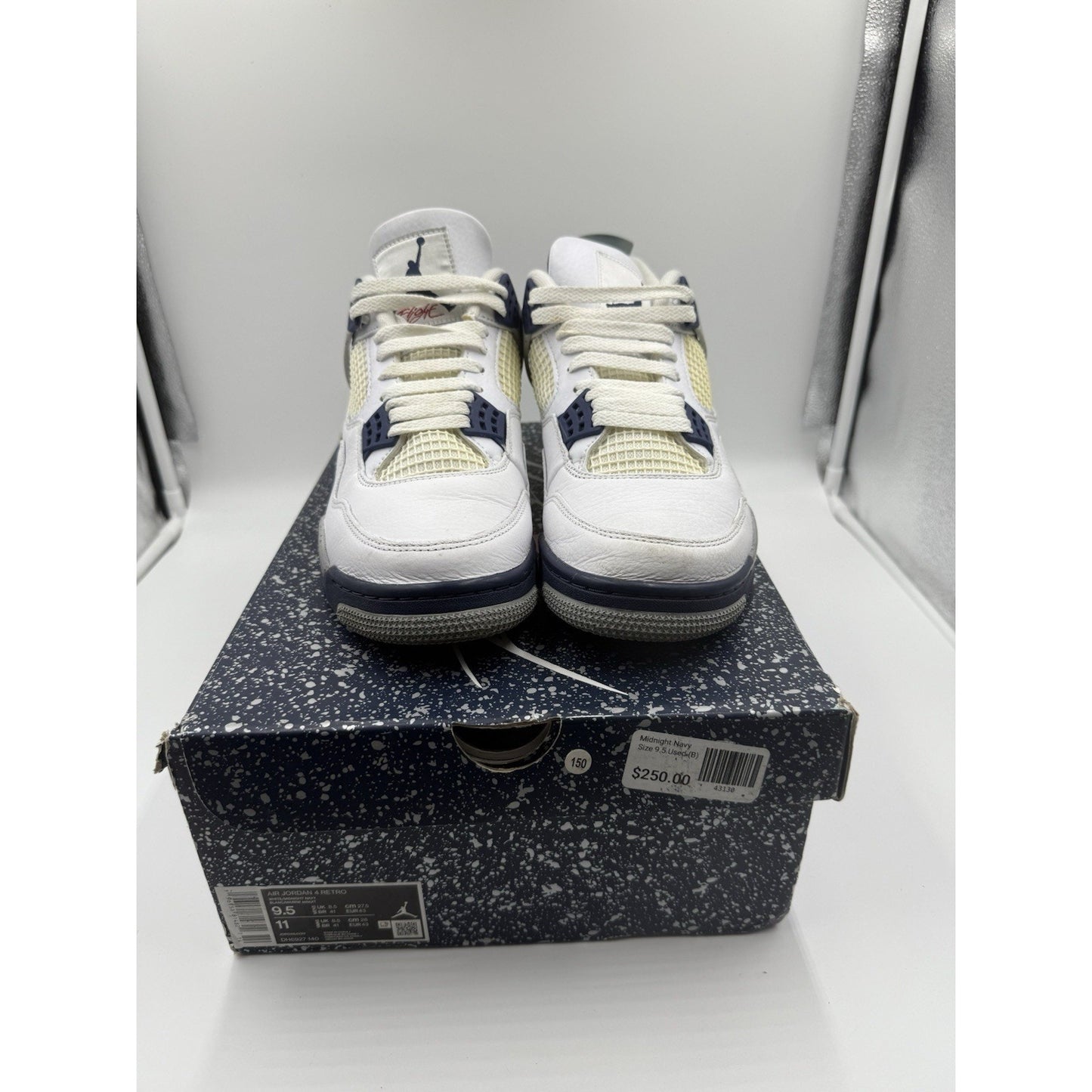 Size 9.5 - Jordan 4 Retro Mid Midnight Navy