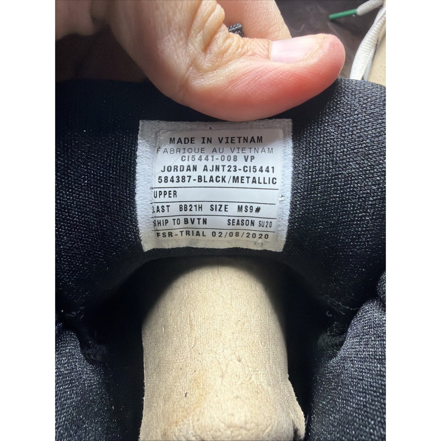 Size 9 - Air Jordan AJNT 23 Black Metallic Gold FSR Trial Sample