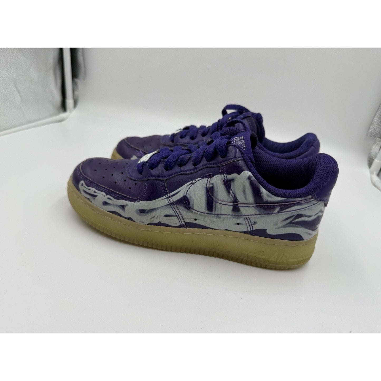 Size 5 - Nike Air Force 1 Low Purple Skeleton