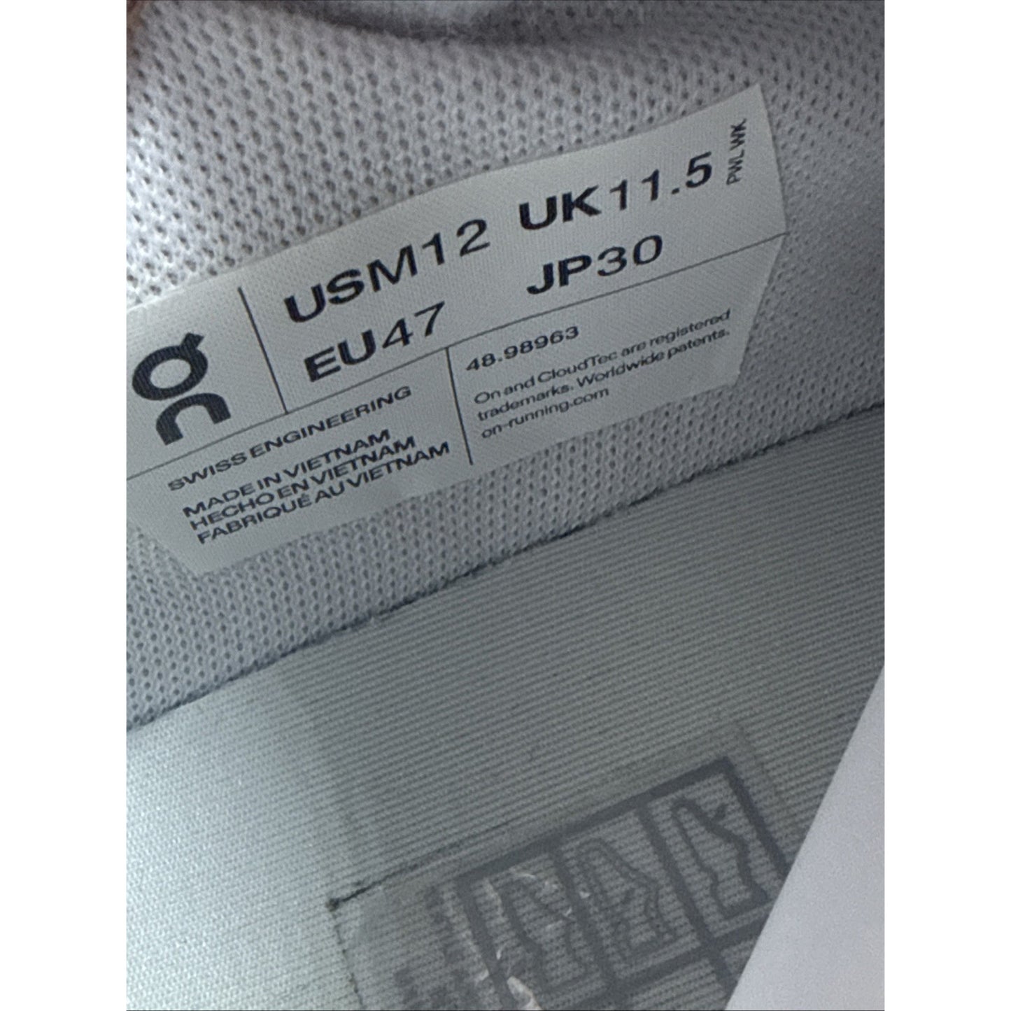 Size 12 - ON The Roger Advantage White Reseda