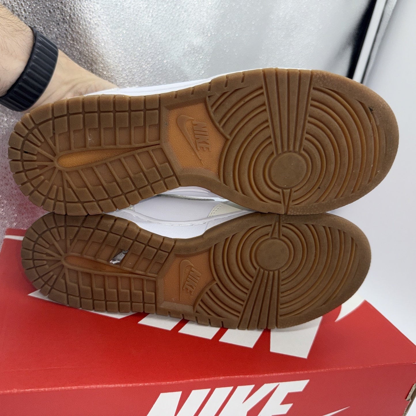 Size 7.5 - Nike Dunk High Sail Gum W
