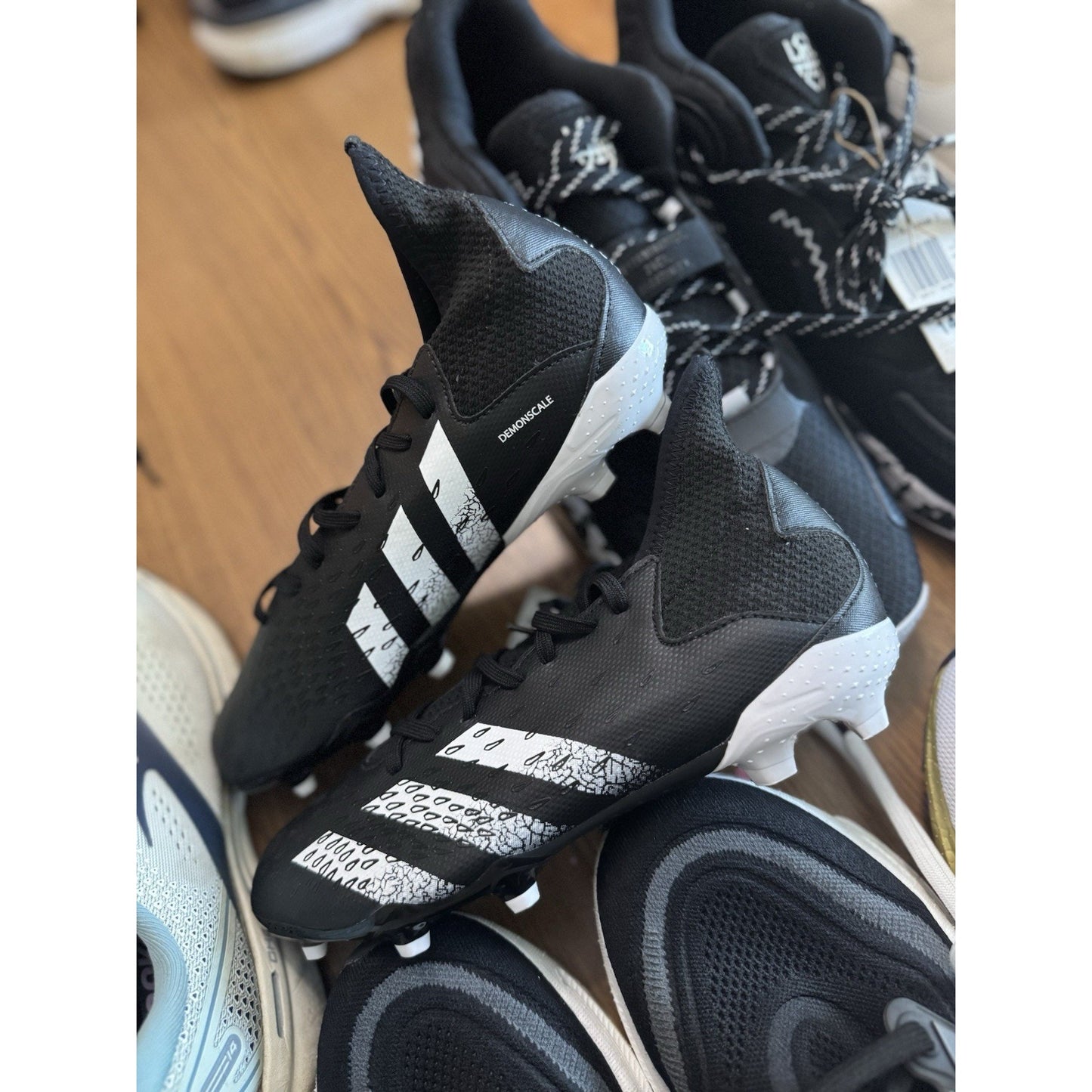 Adidas Predator Freak .3 Frim Ground Black White Cleats Youth Boy's Sz 5 NBS190