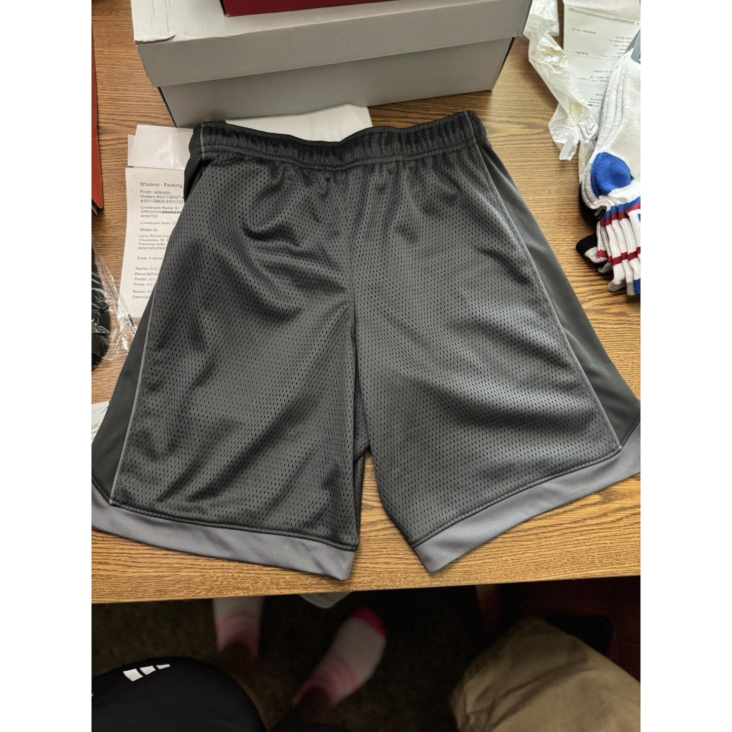 Boy's DAB13107 Athletic Fit Polyester Basketball Shorts Dark Grey M Medium