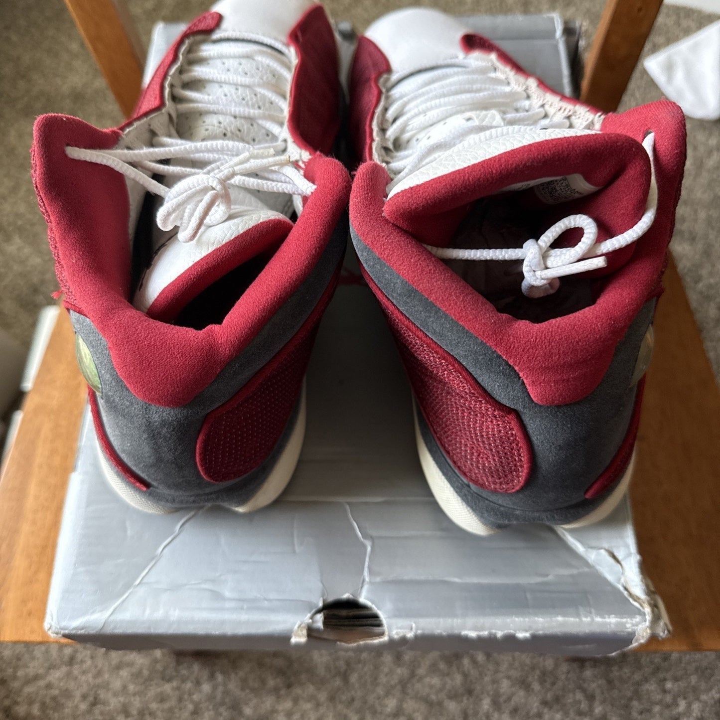 Size 9.5 - Jordan 13 Red/White BS019