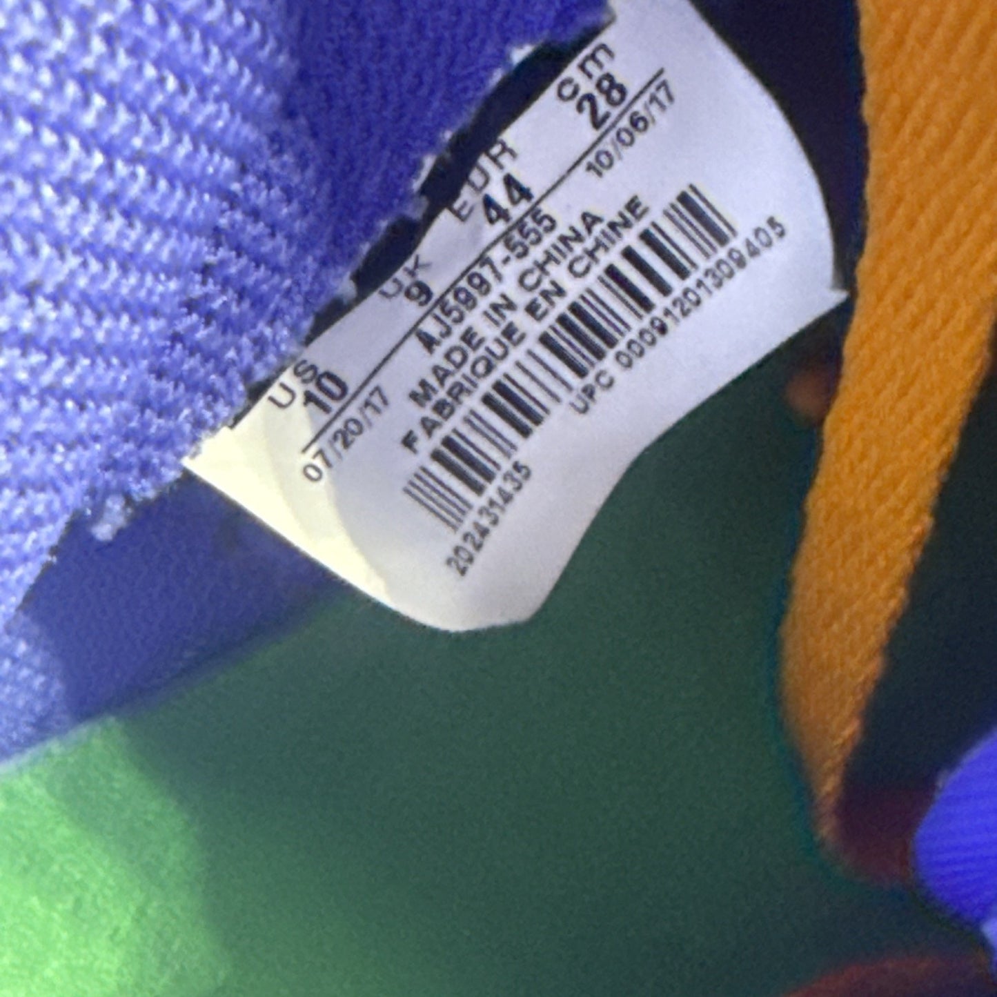 Size 10 Jordan Gatorade Rush Violet AJ5997-555