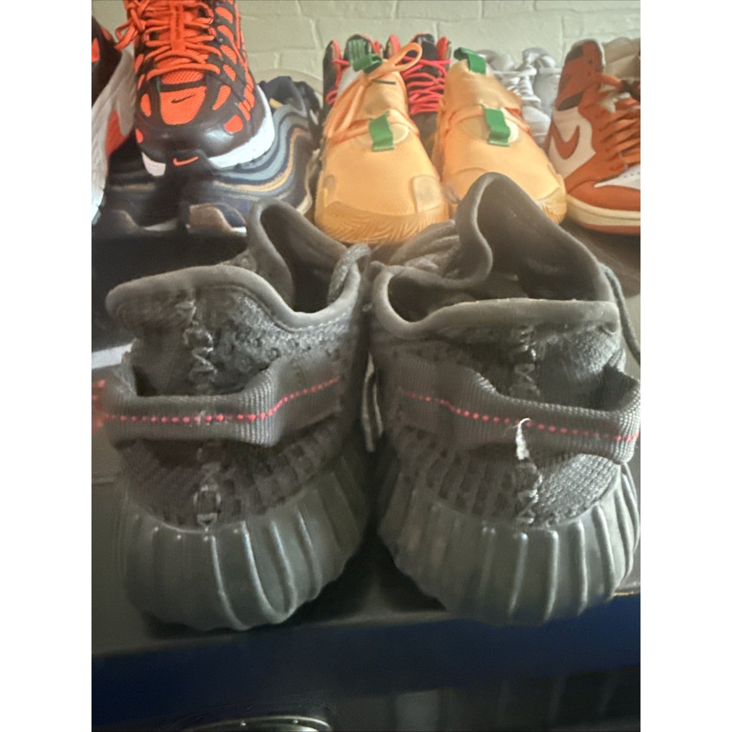 Size 7 - adidas Yeezy Boost 350 V2 Low Black Non-Reflective No Insoles NBS241