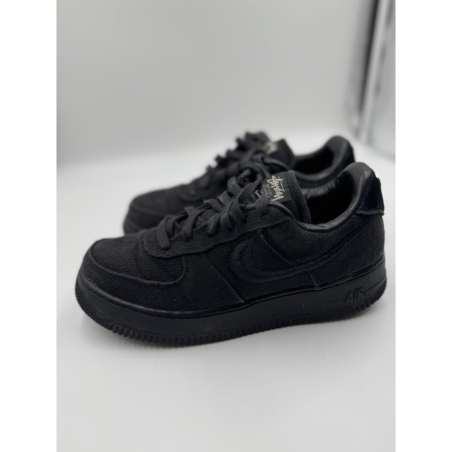 Size 7 - Nike Air Force 1 Low Stussy Black BS384