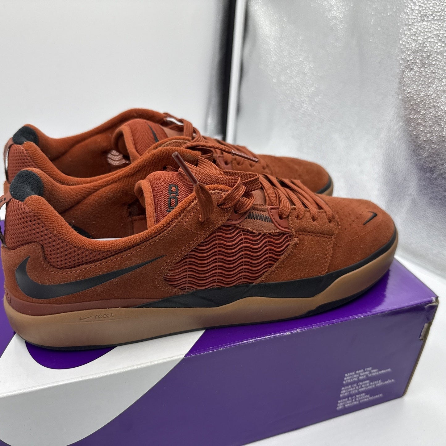 Size 10 - Nike Ishod Wair SB Rugged Orange Mineral Clay