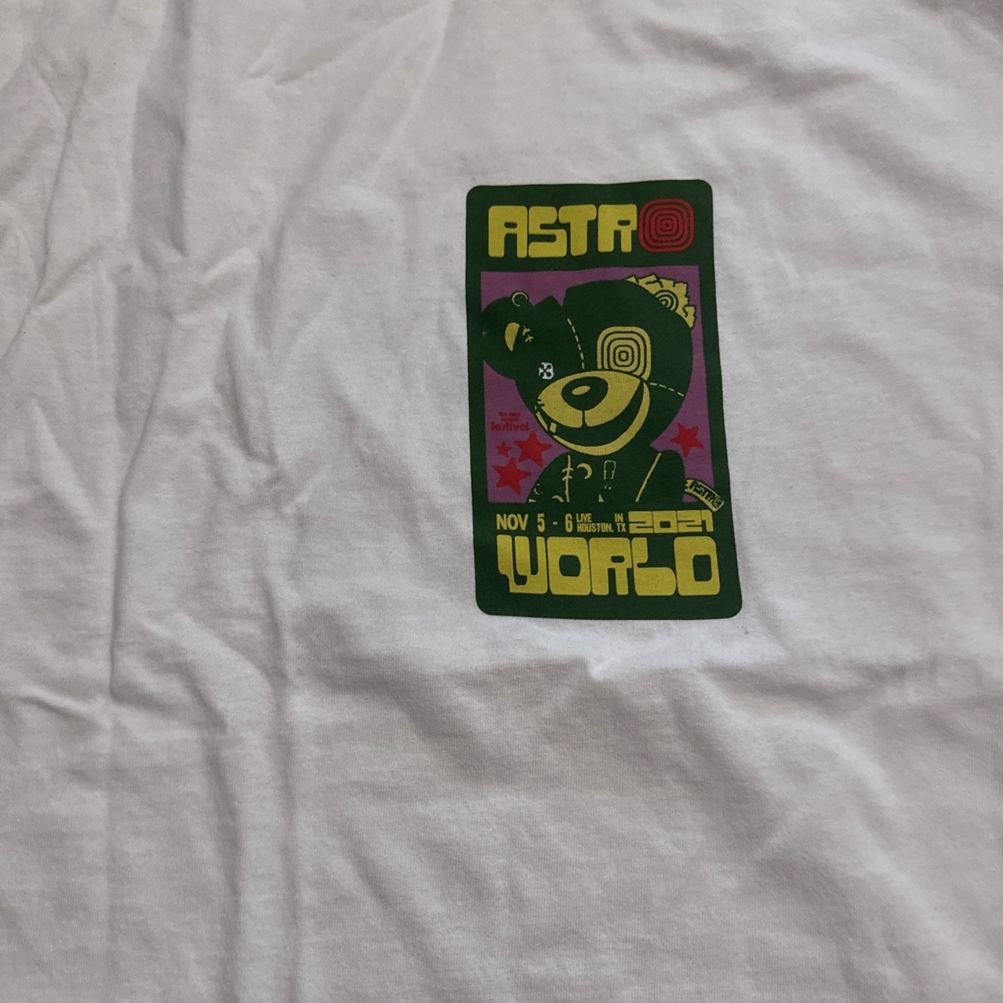 Size Large Travis Scott Astroworld White Bear Tee 21