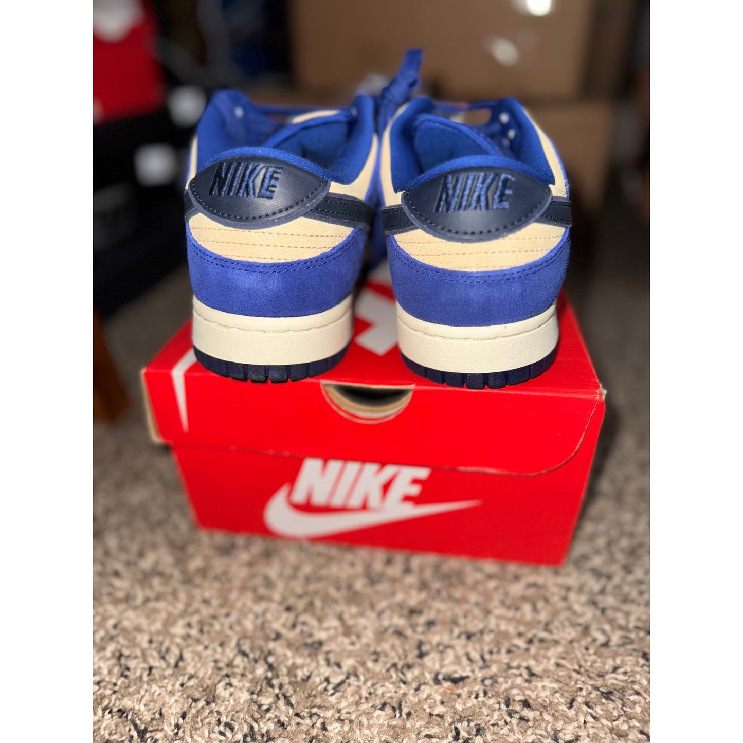 Size 8.5 - Nike Dunk LX Low Blue Suede W BS489