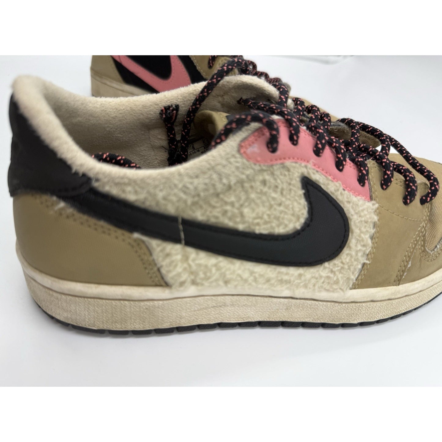 Size 8 - Air Jordan 1 Retro Fleece Low Parachute Beige W
