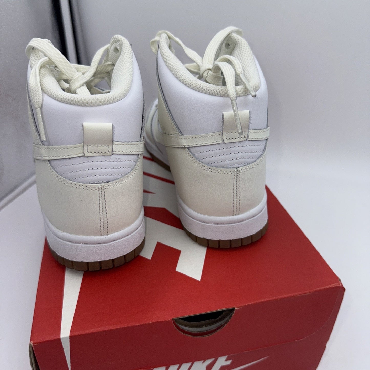 Size 7.5 - Nike Dunk High Sail Gum W