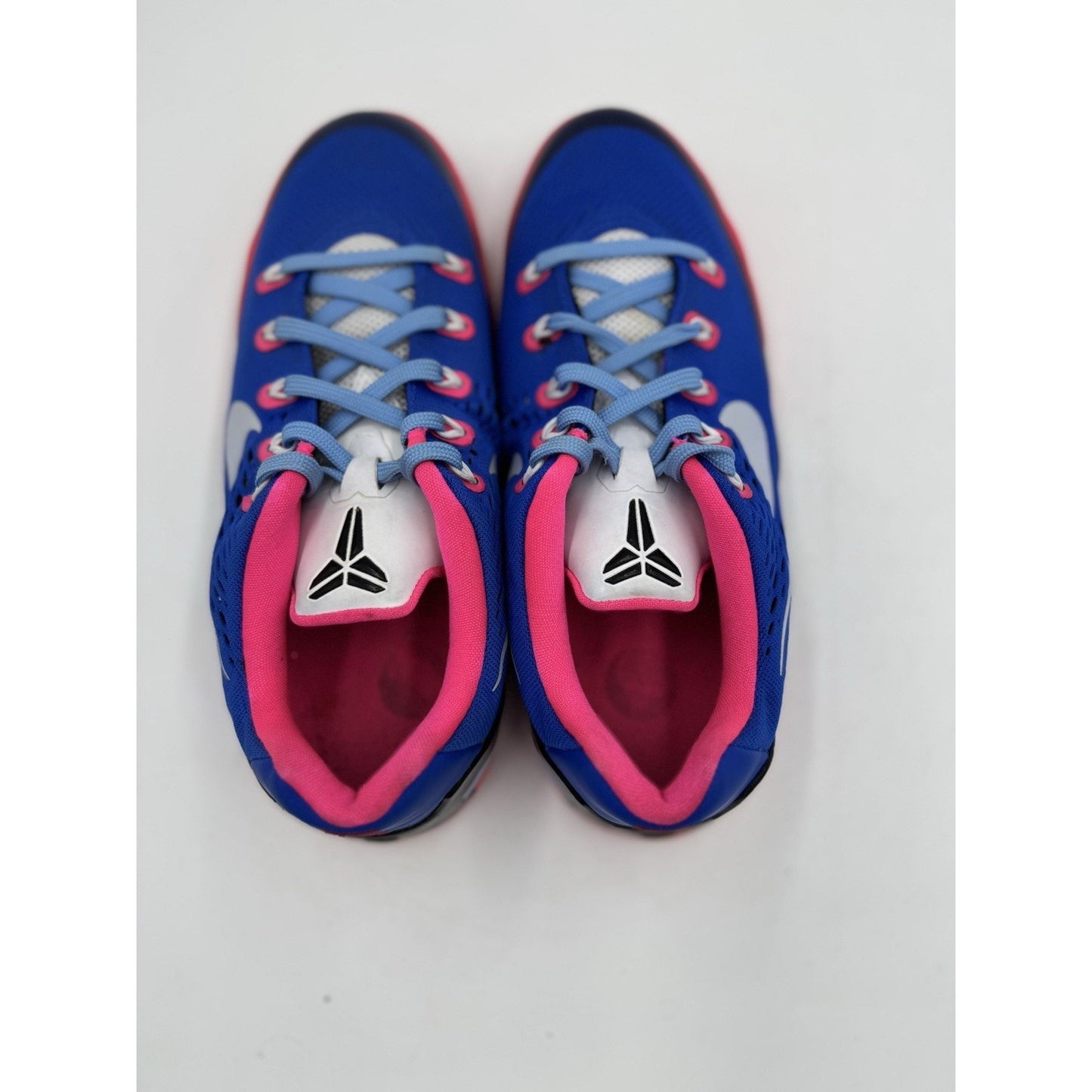 Vtg NIKE Youth KOBE IX 9 EM White HYPER PINK COBALT 653593 600 sz 7Y Women 8.5