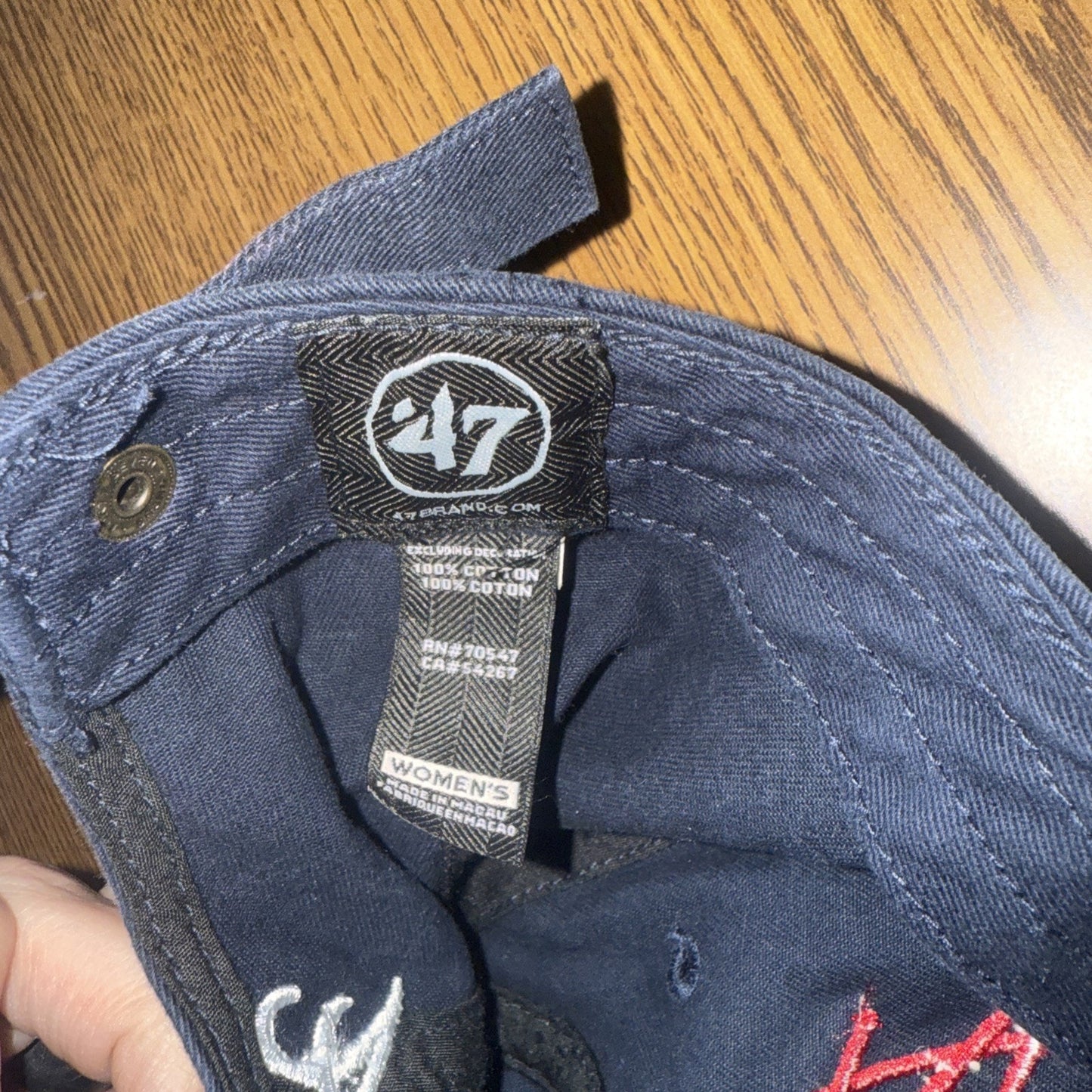 New Women’s Atlanta Braves Hat 47 Clean Up
