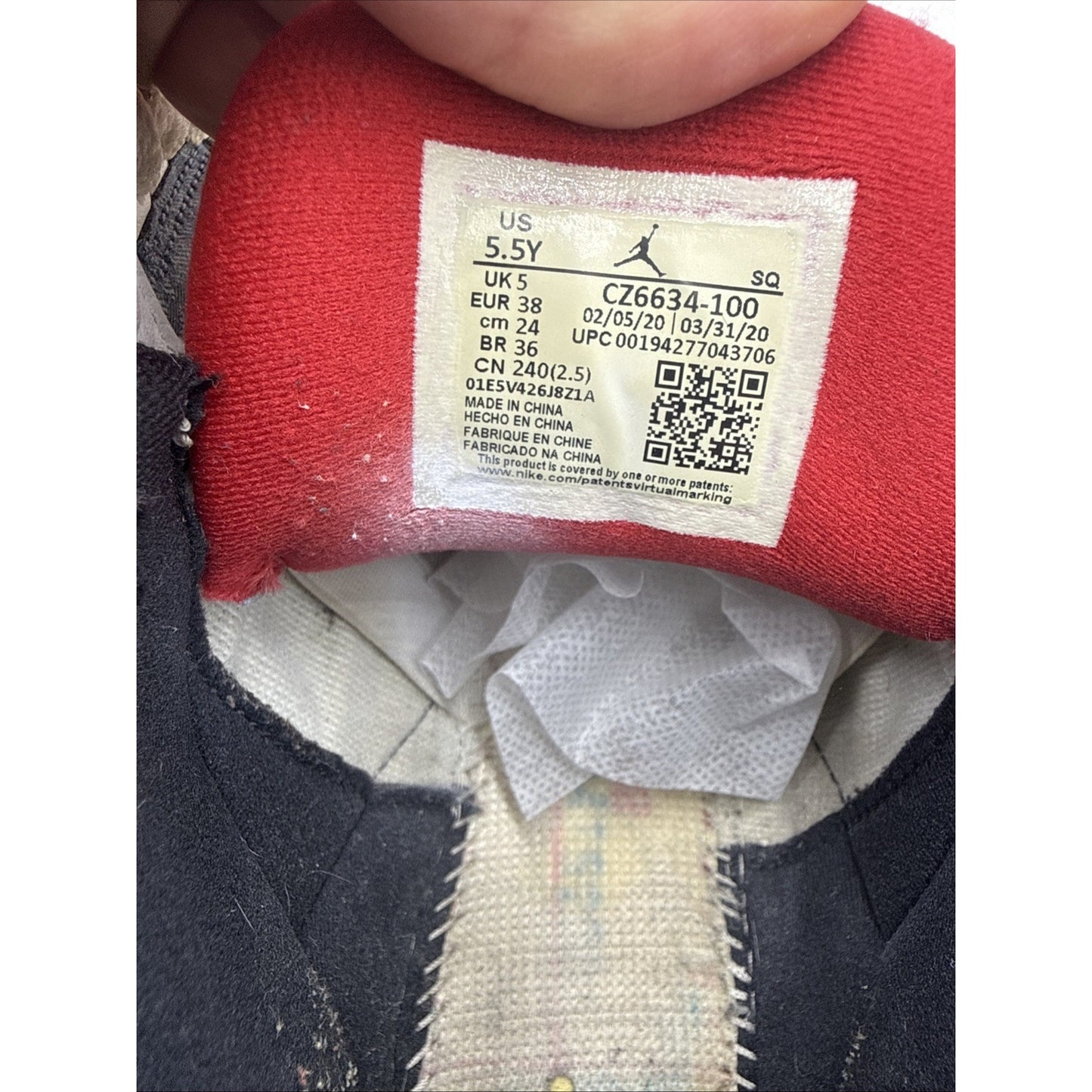 Size 5.5 - Jordan 3 Retro Denim SE Fire Red 2020