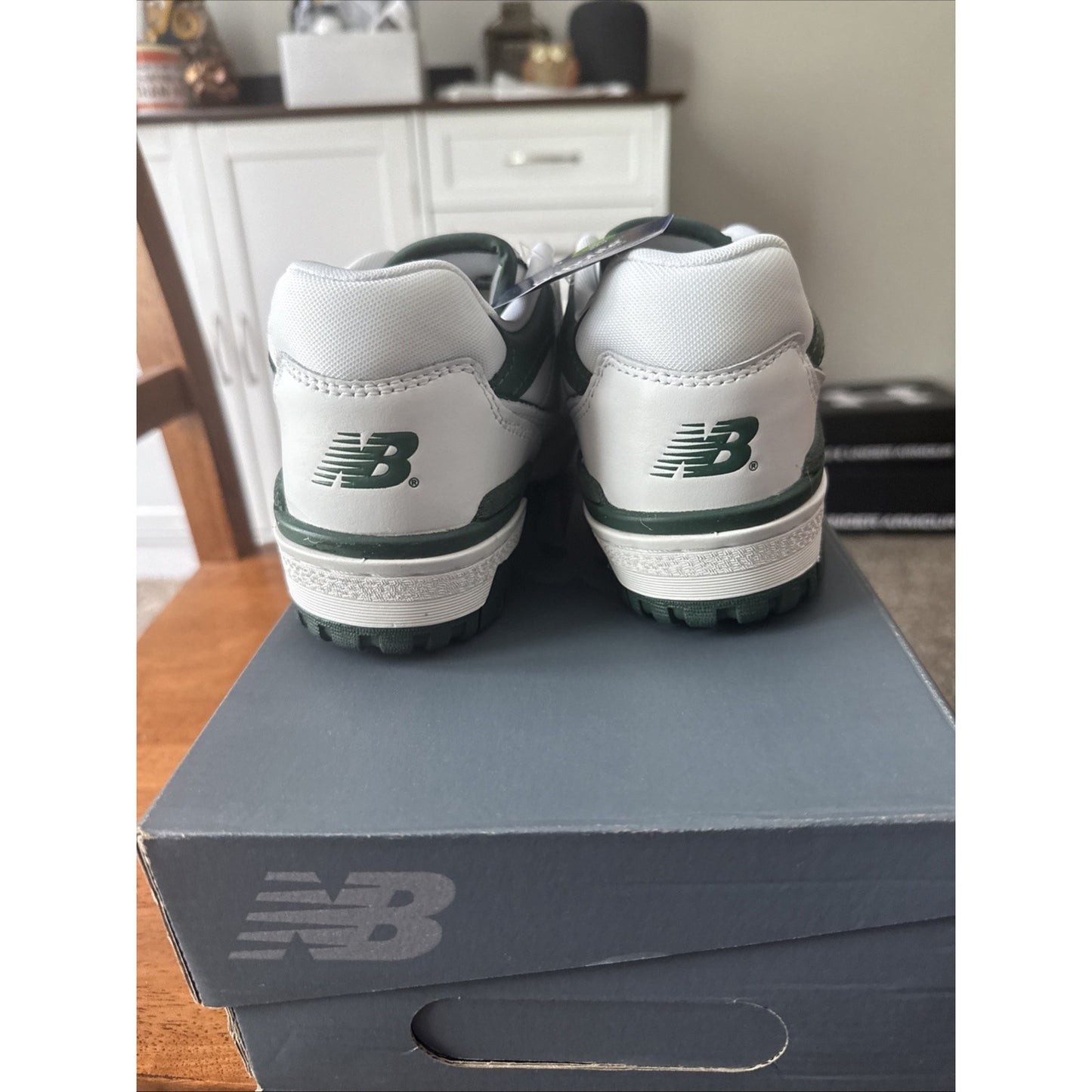 Size 5 - New Balance 550 White/Green 2021 - BB550WT1 BS062