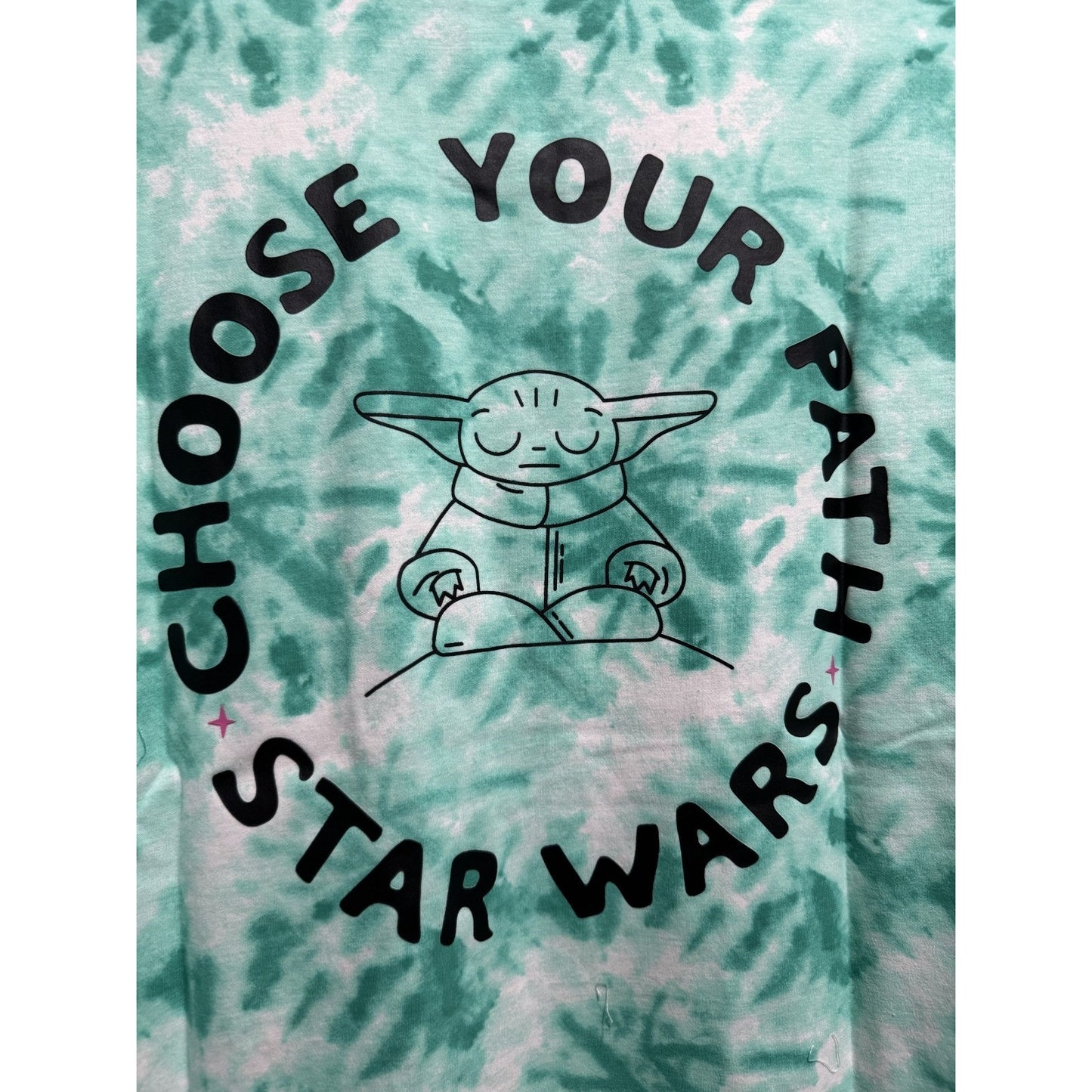 New DISNEY Star Wars Mandalorian Grogu Shirt 'Choose Your Path' Tie Dye