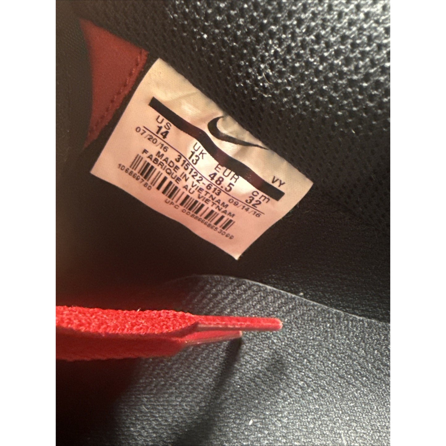 Size 14 - Nike Air Force 1 '07 Low Gym Red Black