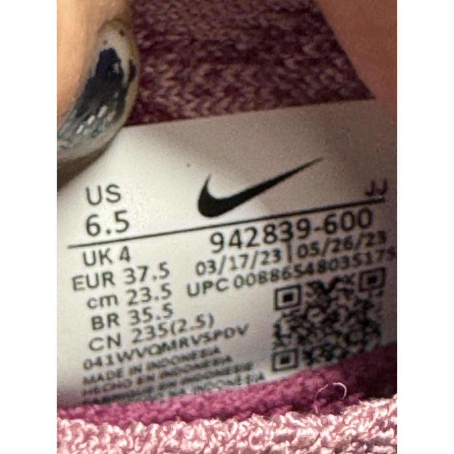 Size 6.5 - Nike Free RN Flyknit 2018 Raspberry Red W