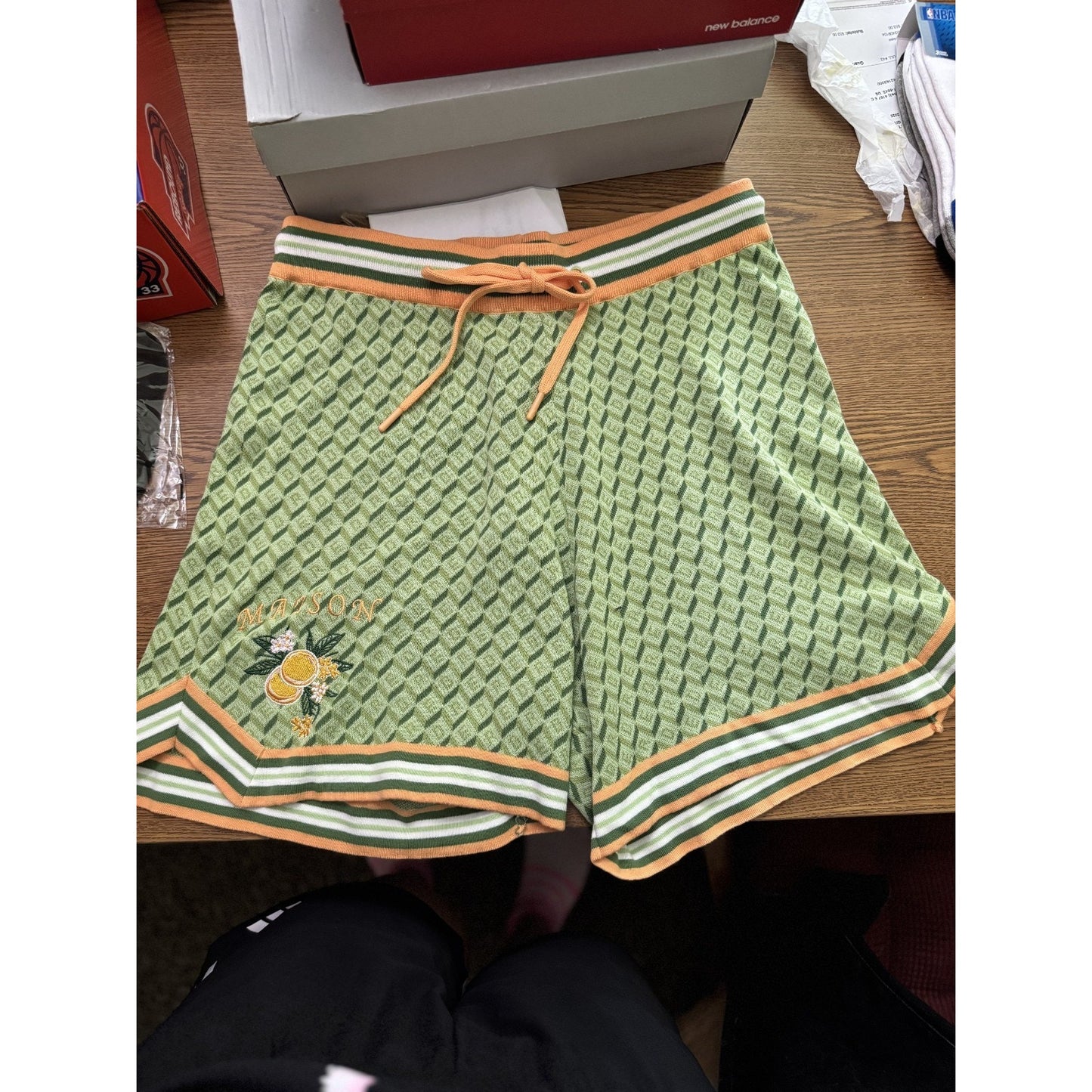 Smoke Rise Red Women’s Maison Green Draw String Stretch Waist Shorts