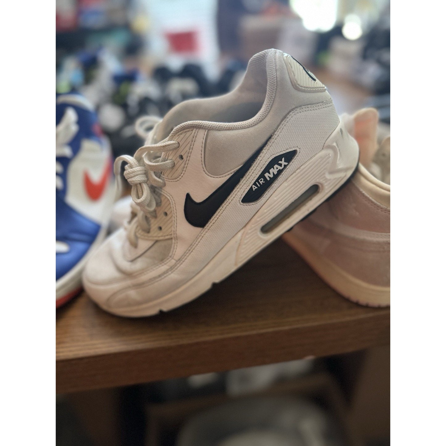 Size 8 - Nike Air Max 90 White Black W NBS188