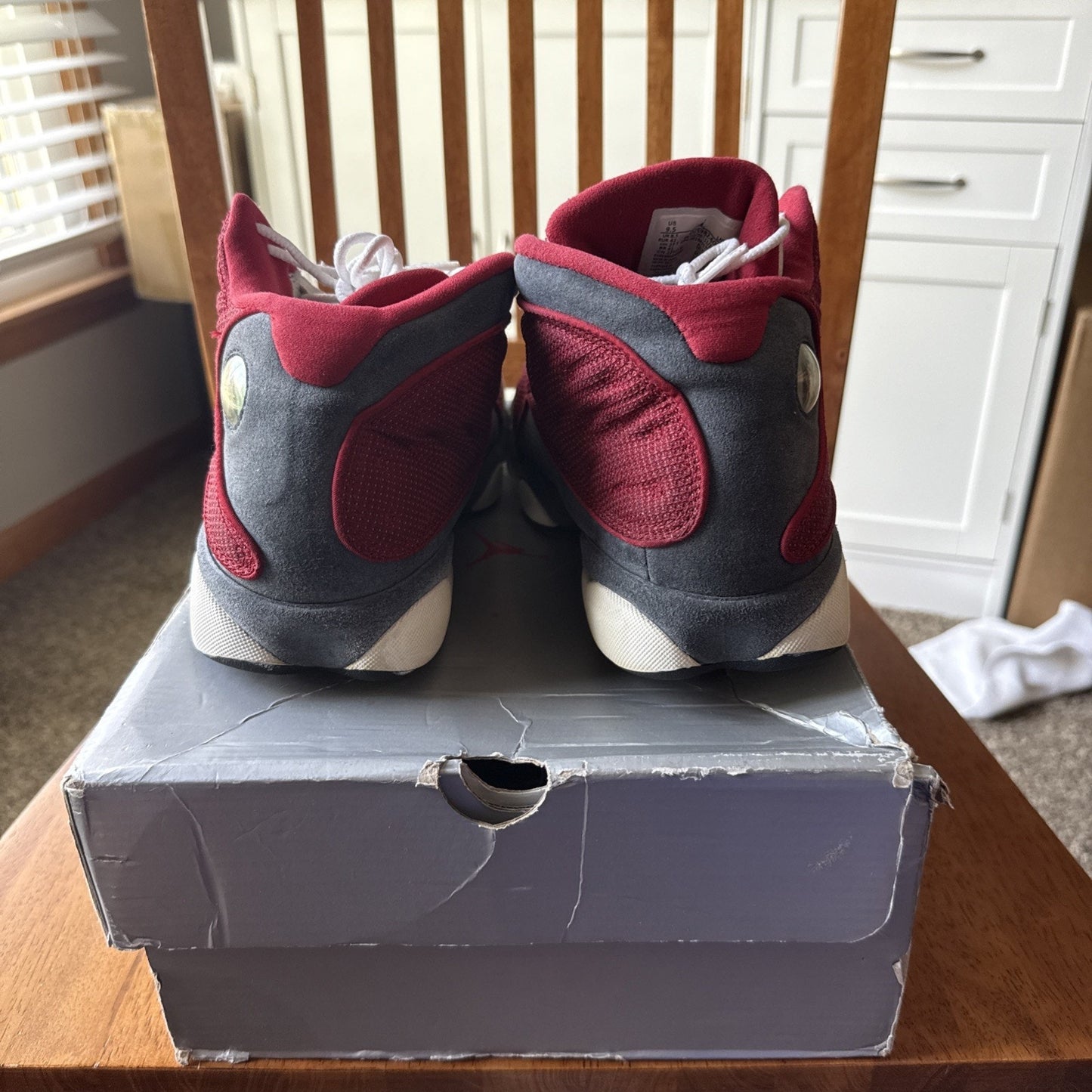 Size 9.5 - Jordan 13 Red/White BS019