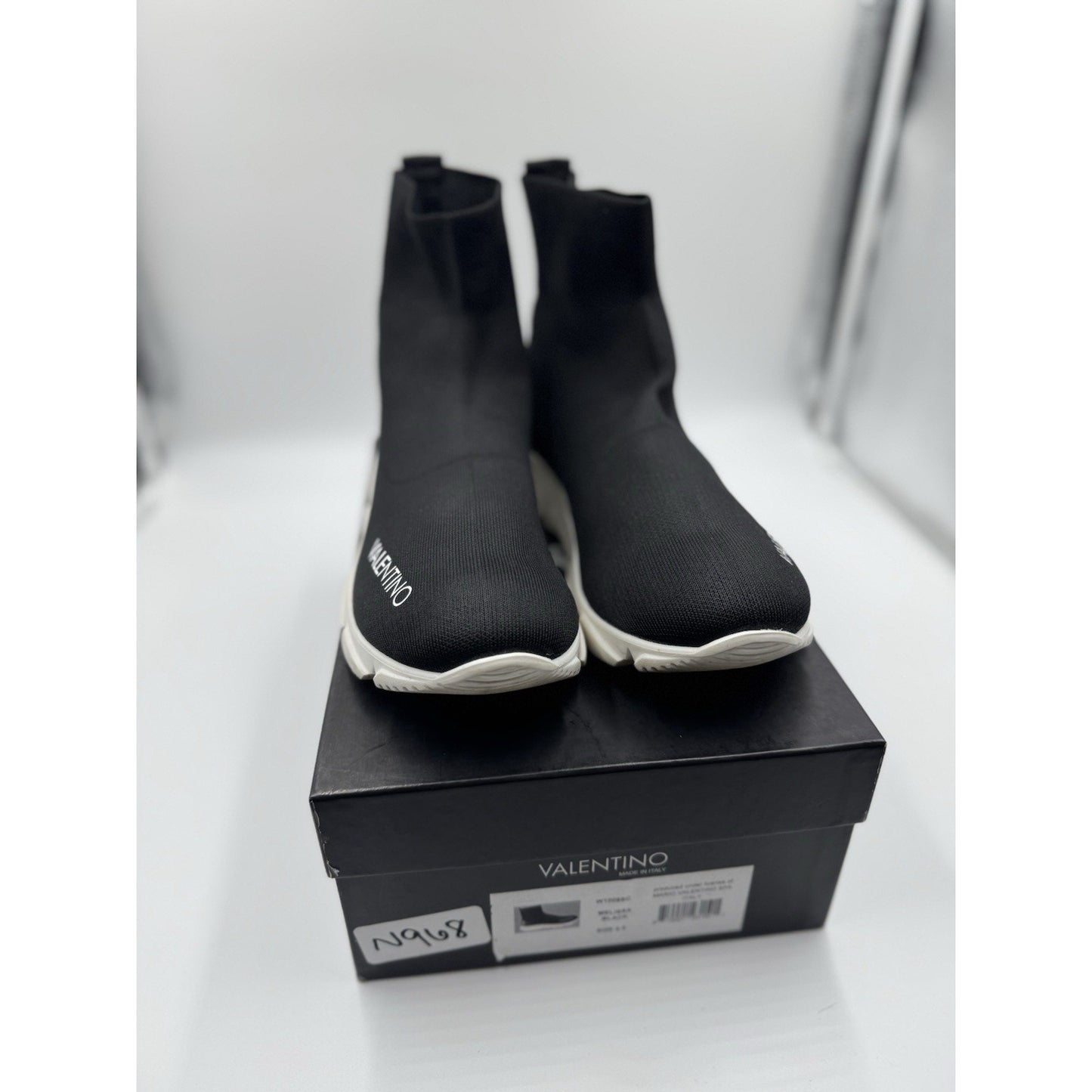 size 8.5 valentino sock sneaker Melissa Black BS617