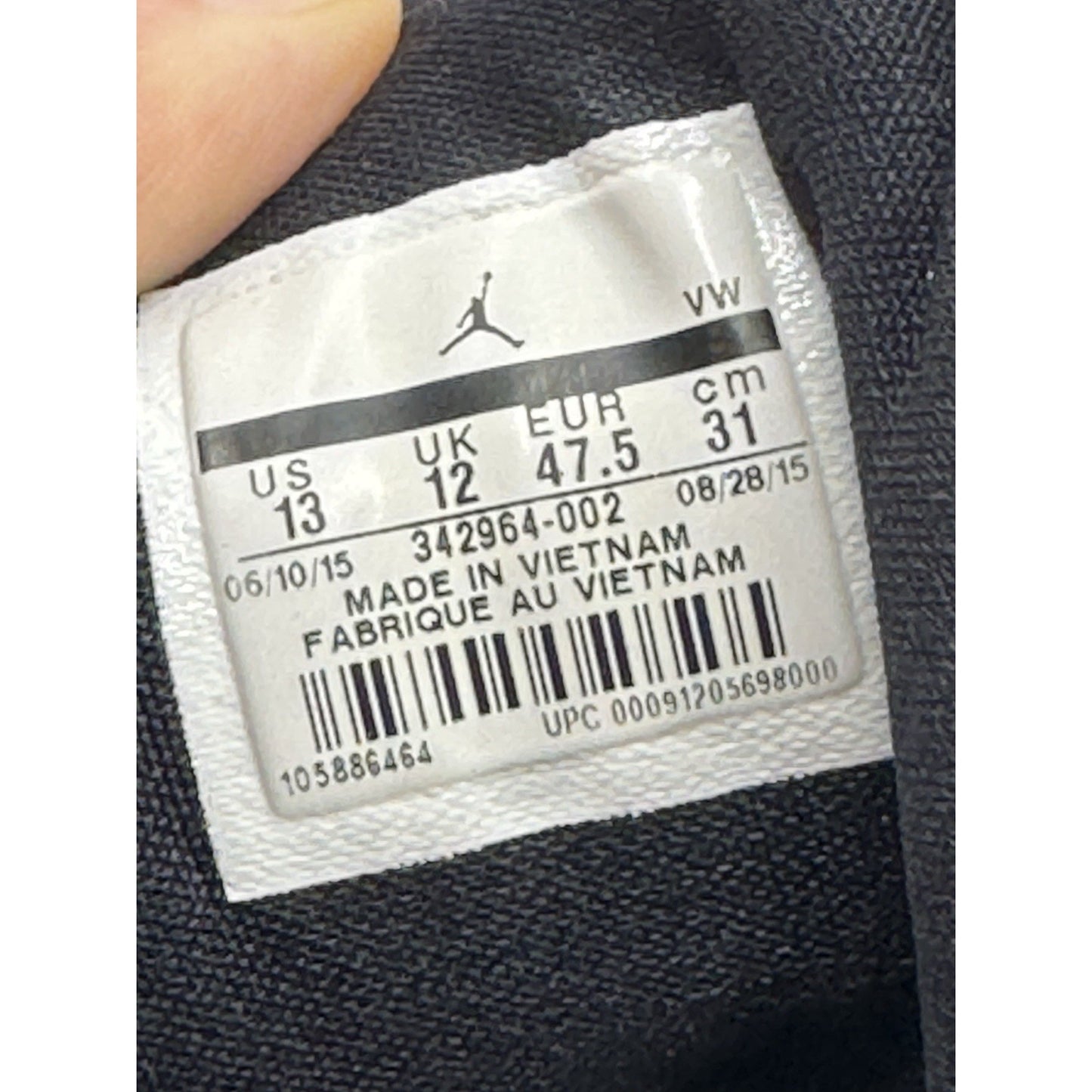 Size 13 - Jordan True Flight Black Red Grey NBS327