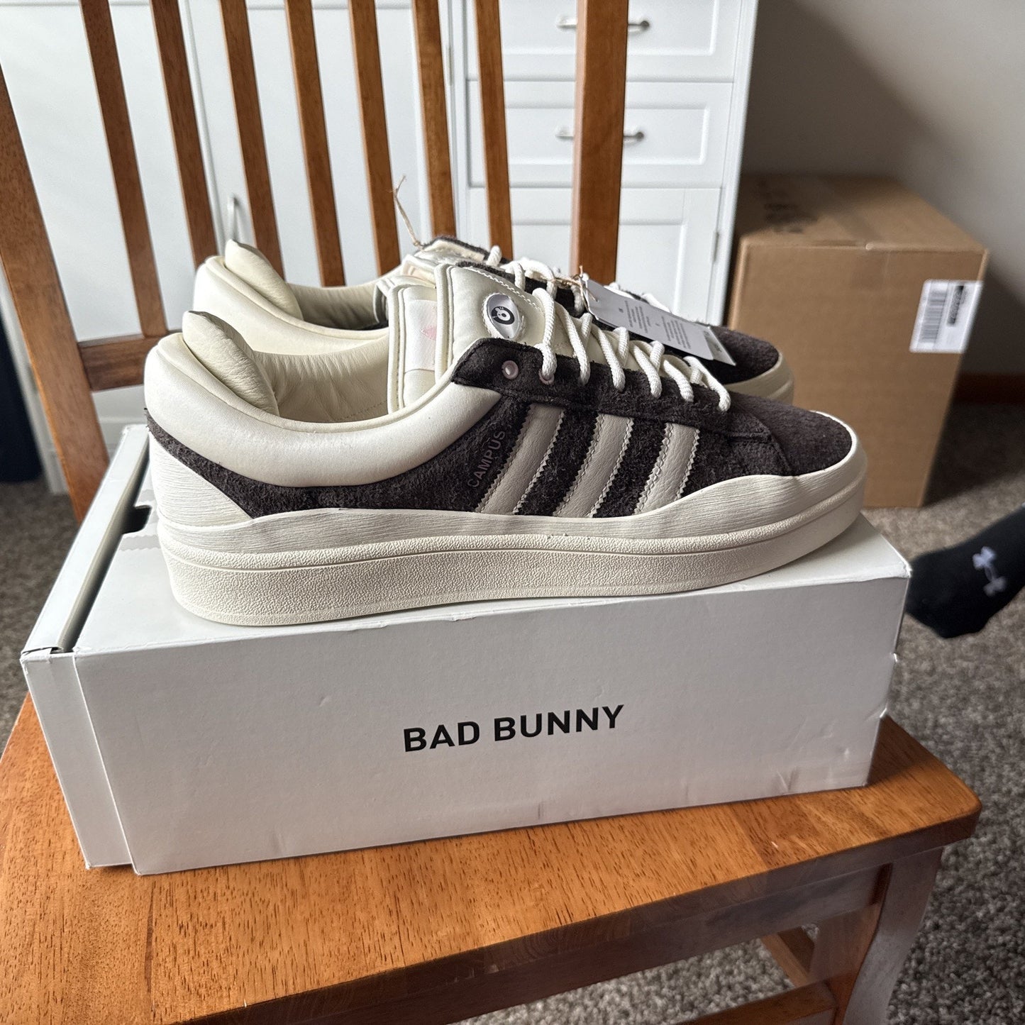Men's Adidas x Bad Bunny The Last Campus Brown Casual Shoes /Size 12.5 BS020