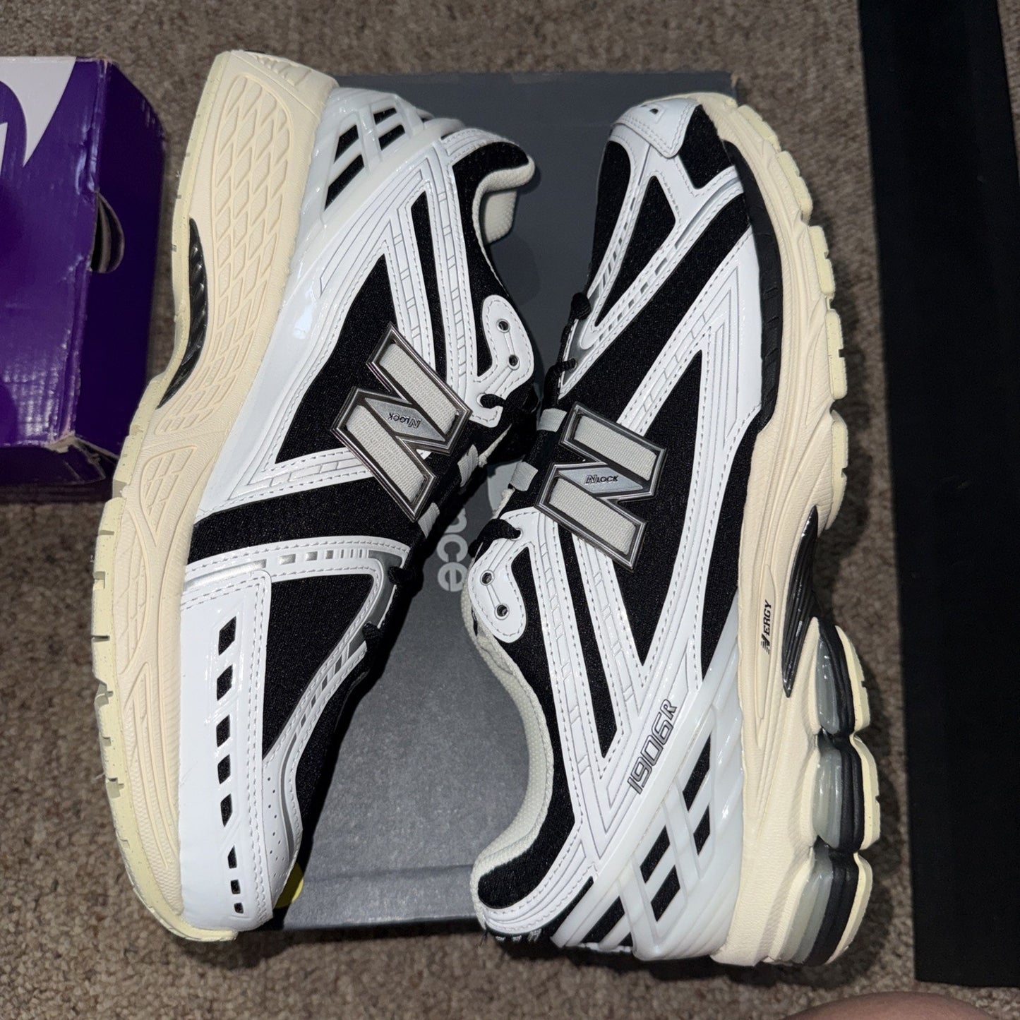 Size 13 - New Balance 1906R White Black