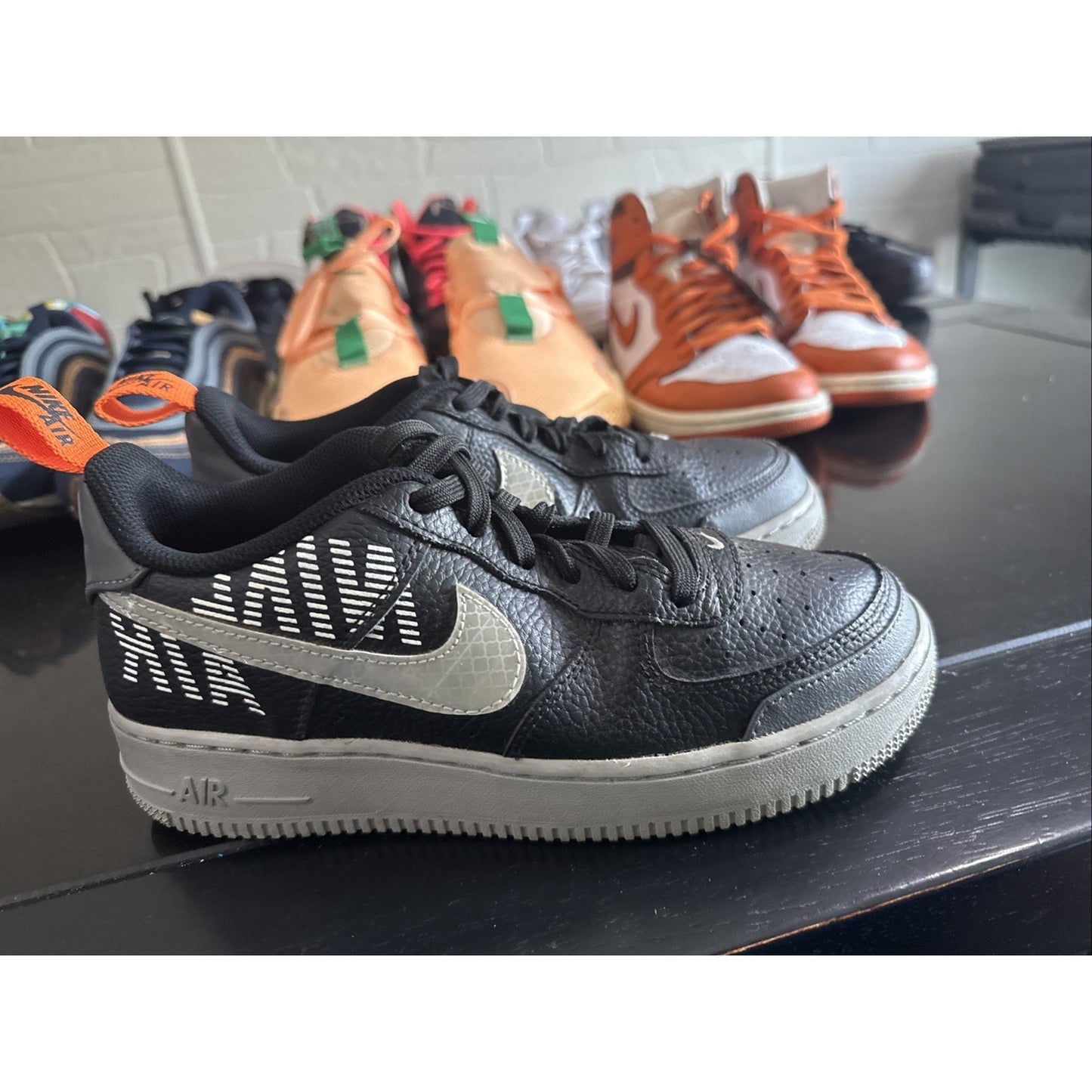 Size 6 (GS) - Nike Air Force 1 LV8 2 Low Under Construction - Black NBS238
