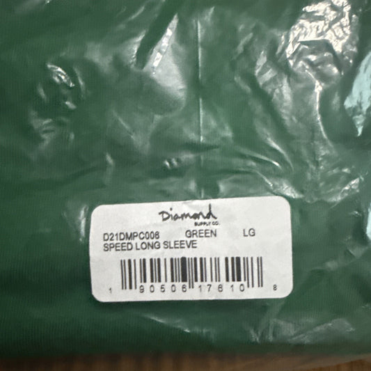 "Diamond Supply Co. Speed Logo Green Long Sleeve Shirt – Graphic Urban Style"