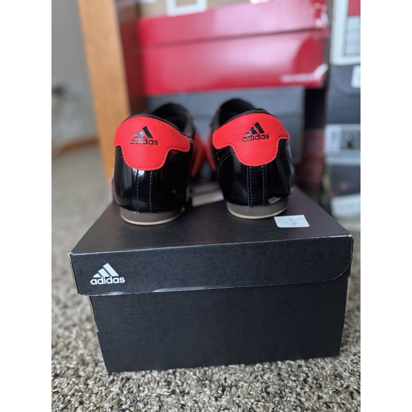 Size 9 Adidas Taekwondo Women Black Red JS1228