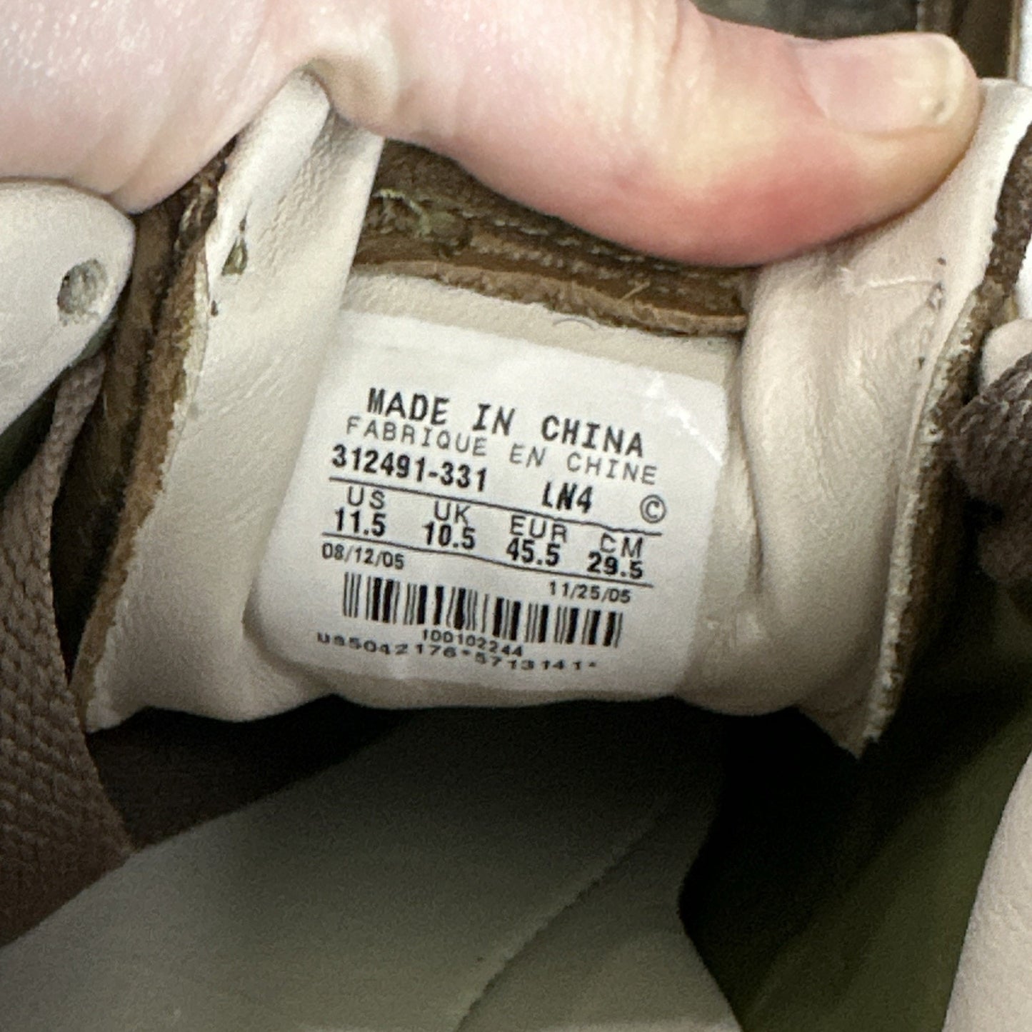 Size 11.5 - Nike Air Force 1 IO 1 Piece Low Brown Rare